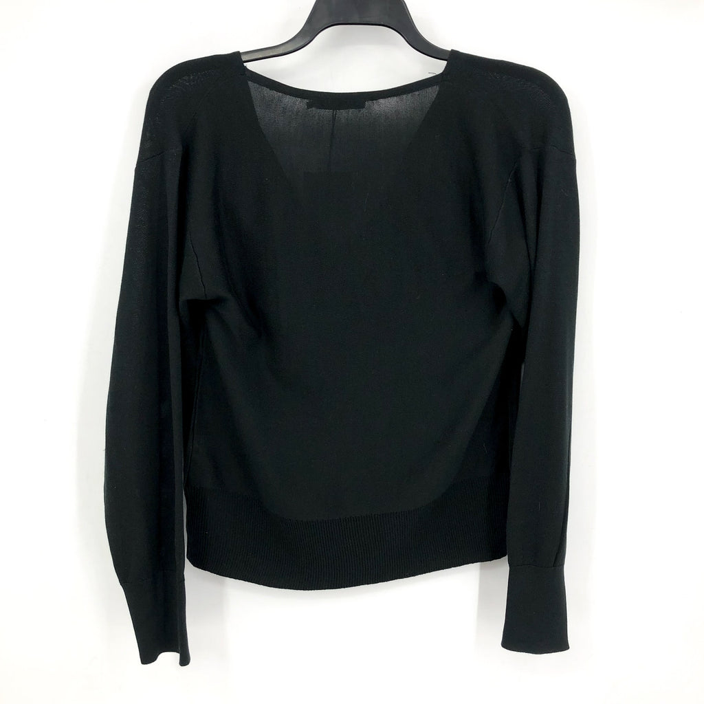 M.M LAFLEUR Women's Monica Top XL Black Silk Jersey Long Sleeve Blouse NWT