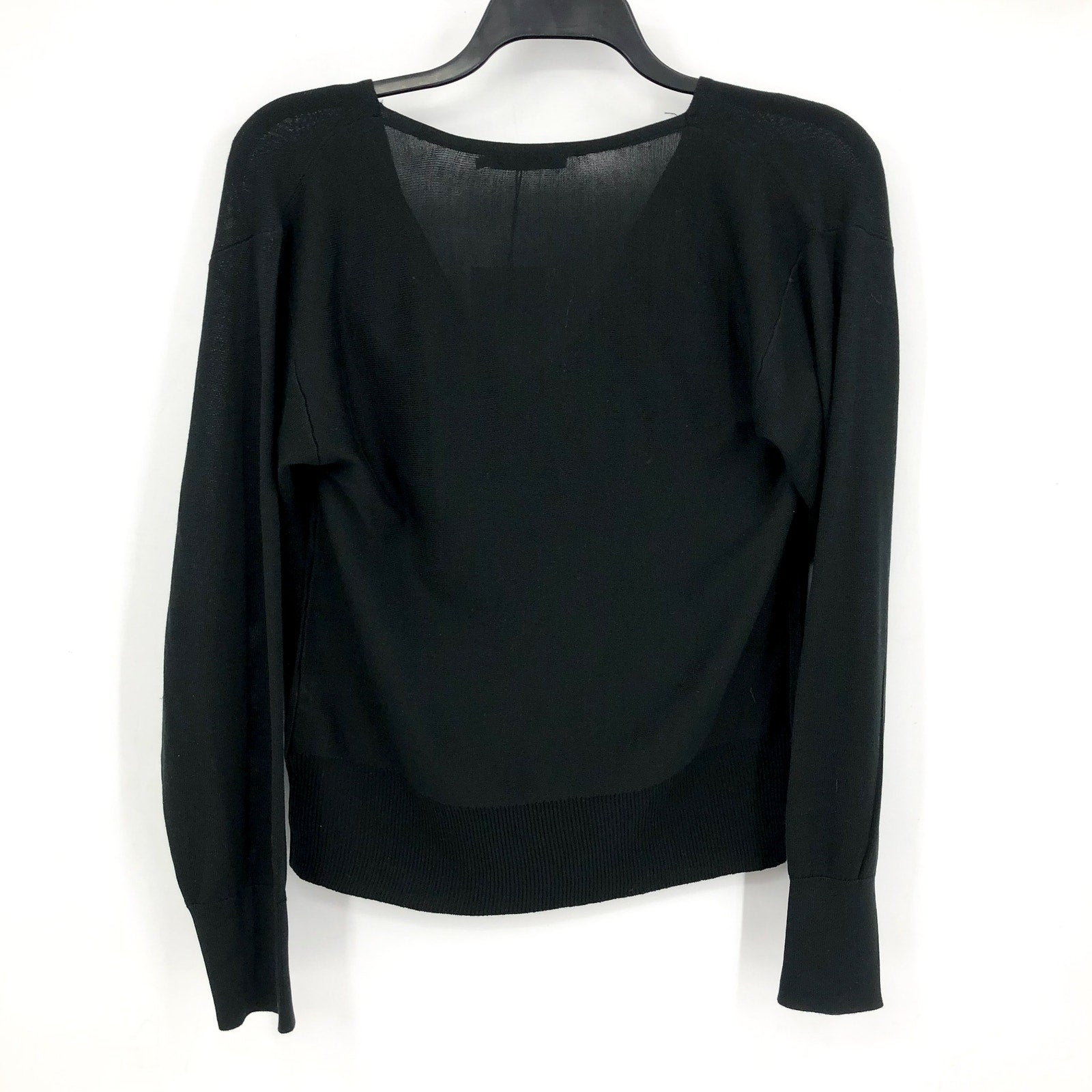 M.M LAFLEUR Women's Monica Top XL Black Silk Jersey Long Sleeve Blouse NWT