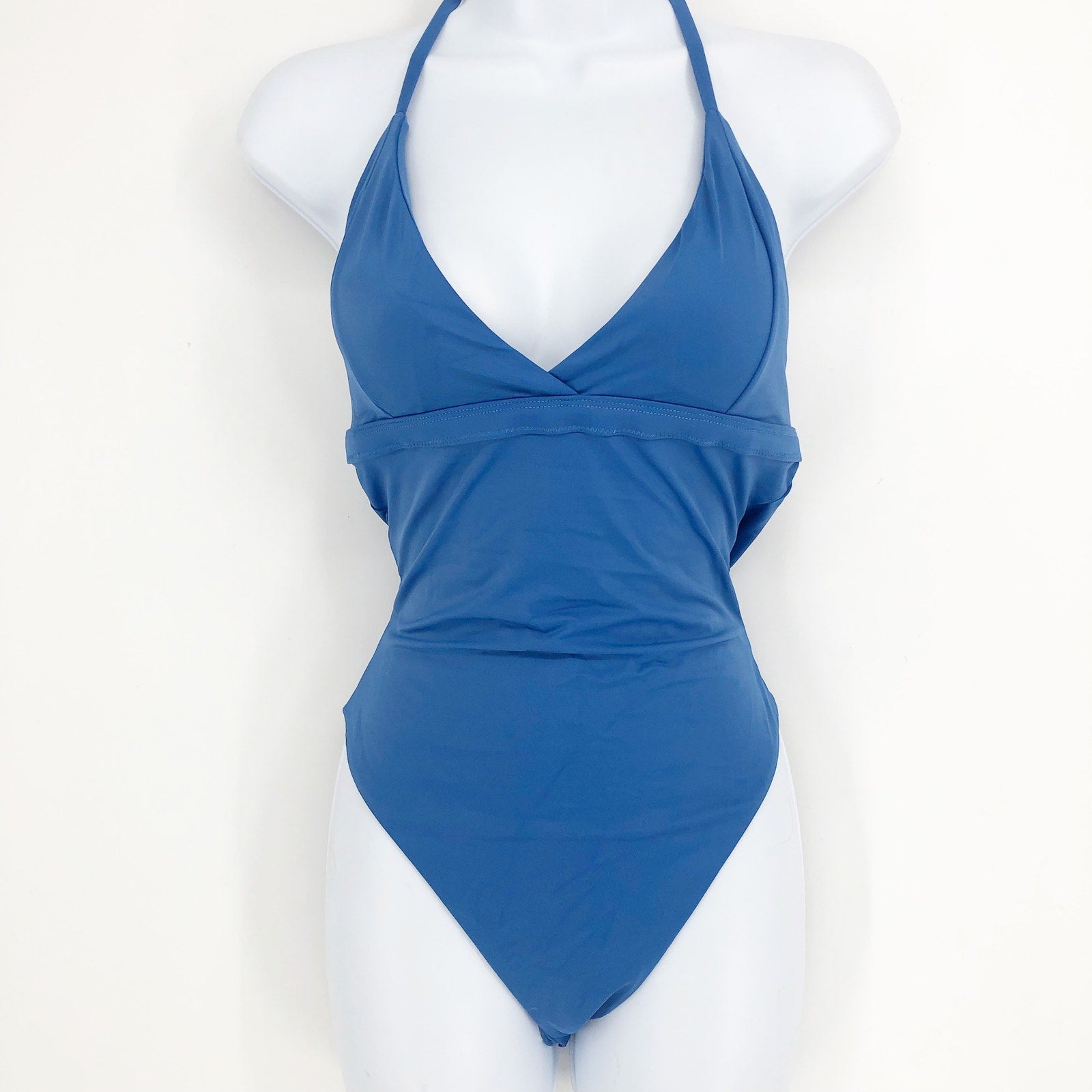 ANDIE SWIM Lagos One Piece Swimsuit Large 12-14 Smooth Blue