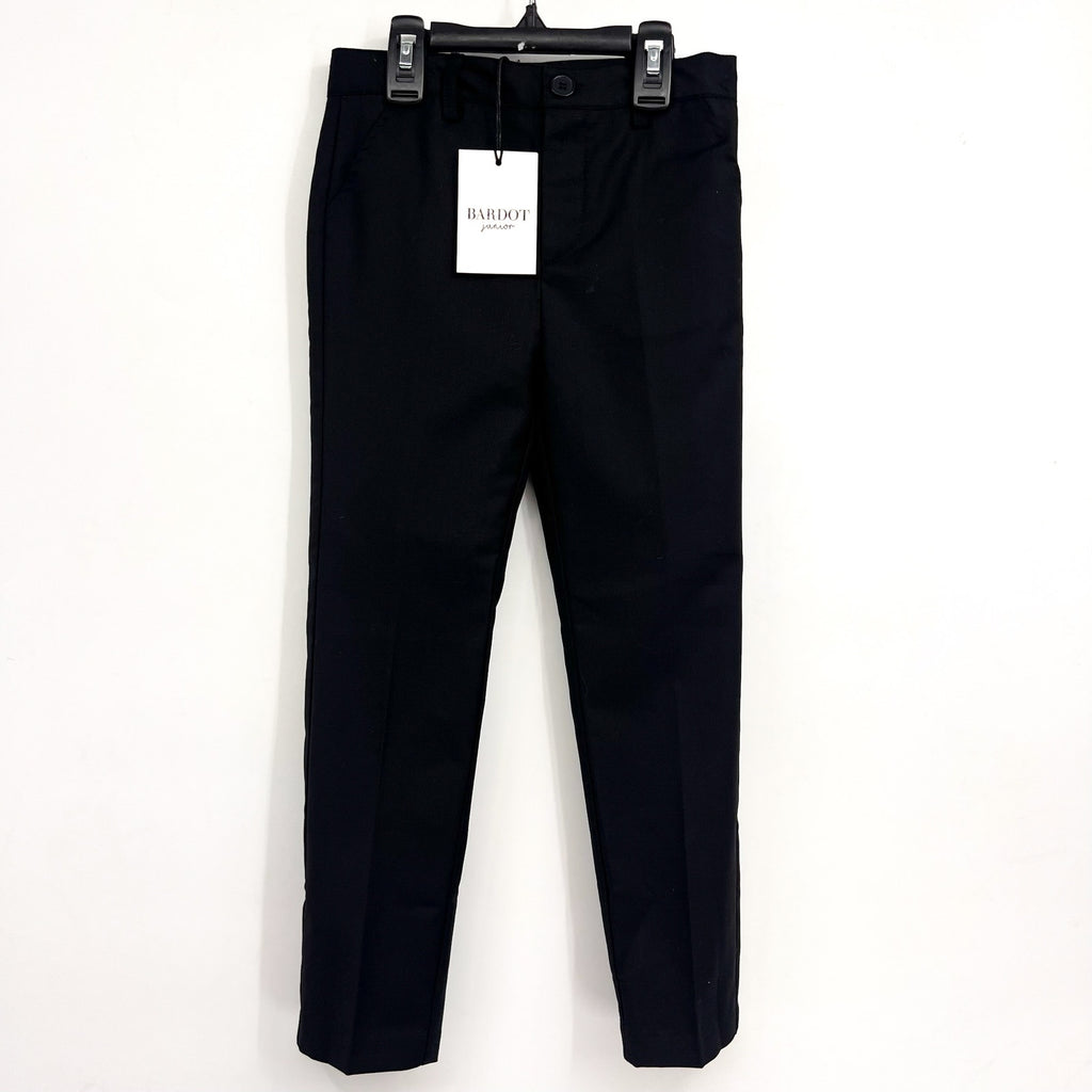 BARDOT Boys Oscar Suit Pants Size 5 XS Jet Black Solid Straight Leg NWT