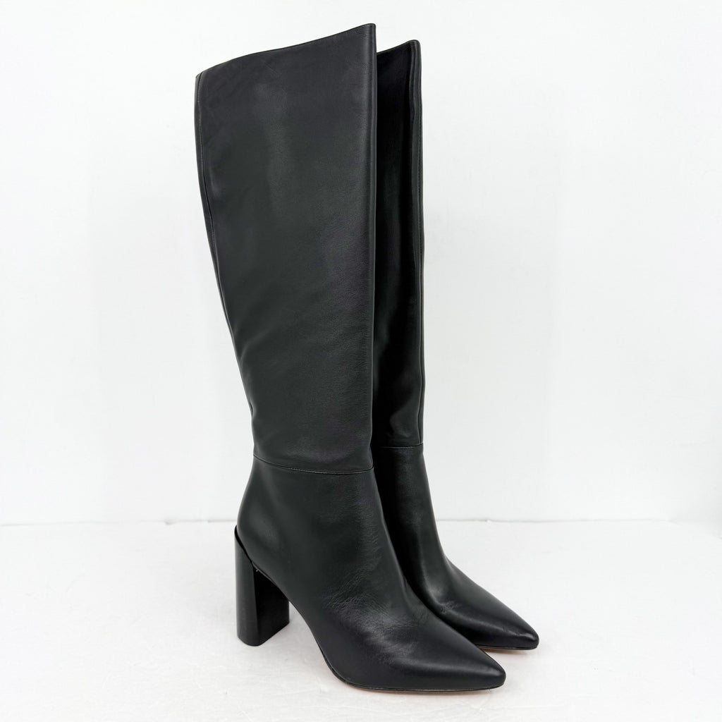 Vince Womens Pilar Knee High Boots US 6 M EU 36 Black Leather NIB