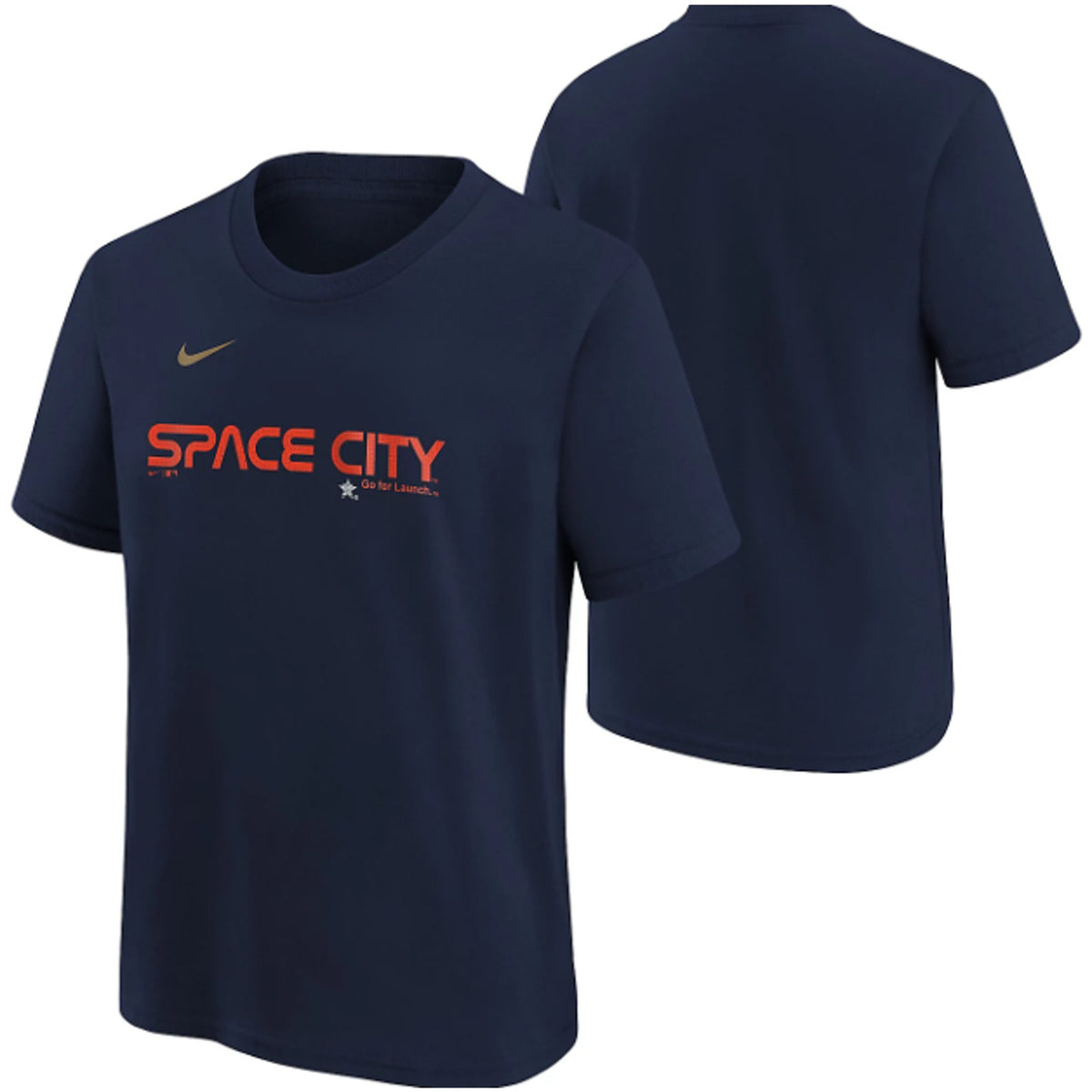 NIKE Kids Houston Astros Space City Short Sleeve T-shirt XL Navy Blue NWT