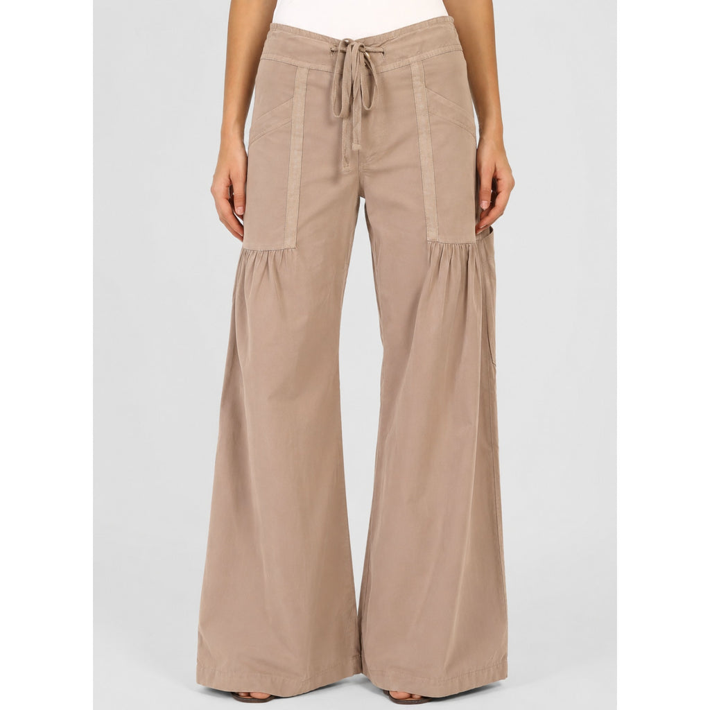 XCVI Women's Willowy Wide Leg Pants Small Mink Tan Stretch Poplin NWT