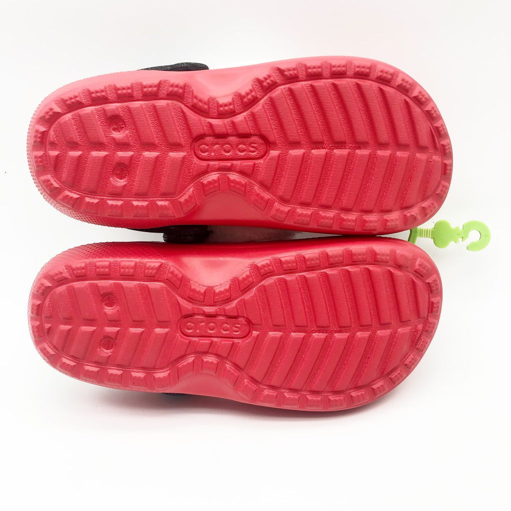 Crocs Unisex Santa Classic Clogs Womens 8 Mens 6 Festive Red White Black NWT