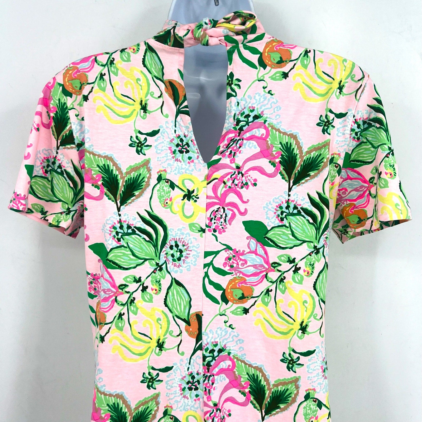 LILLY PULITZER Halle Short Sleeve Dress Medium Via Amore Spritzer Tropical NWOT