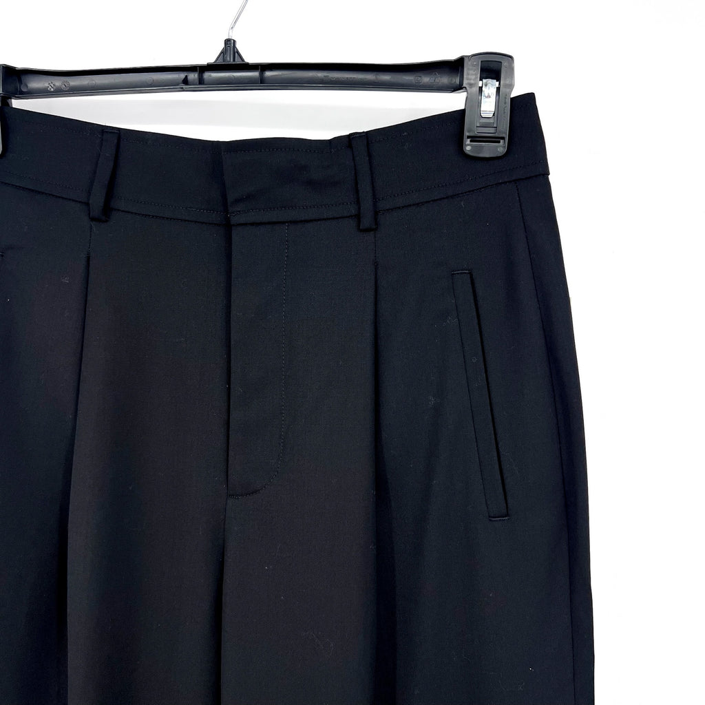 EVERLANE Women's The Italian Wool Way-High Drape Pants Size 6 Black NWT