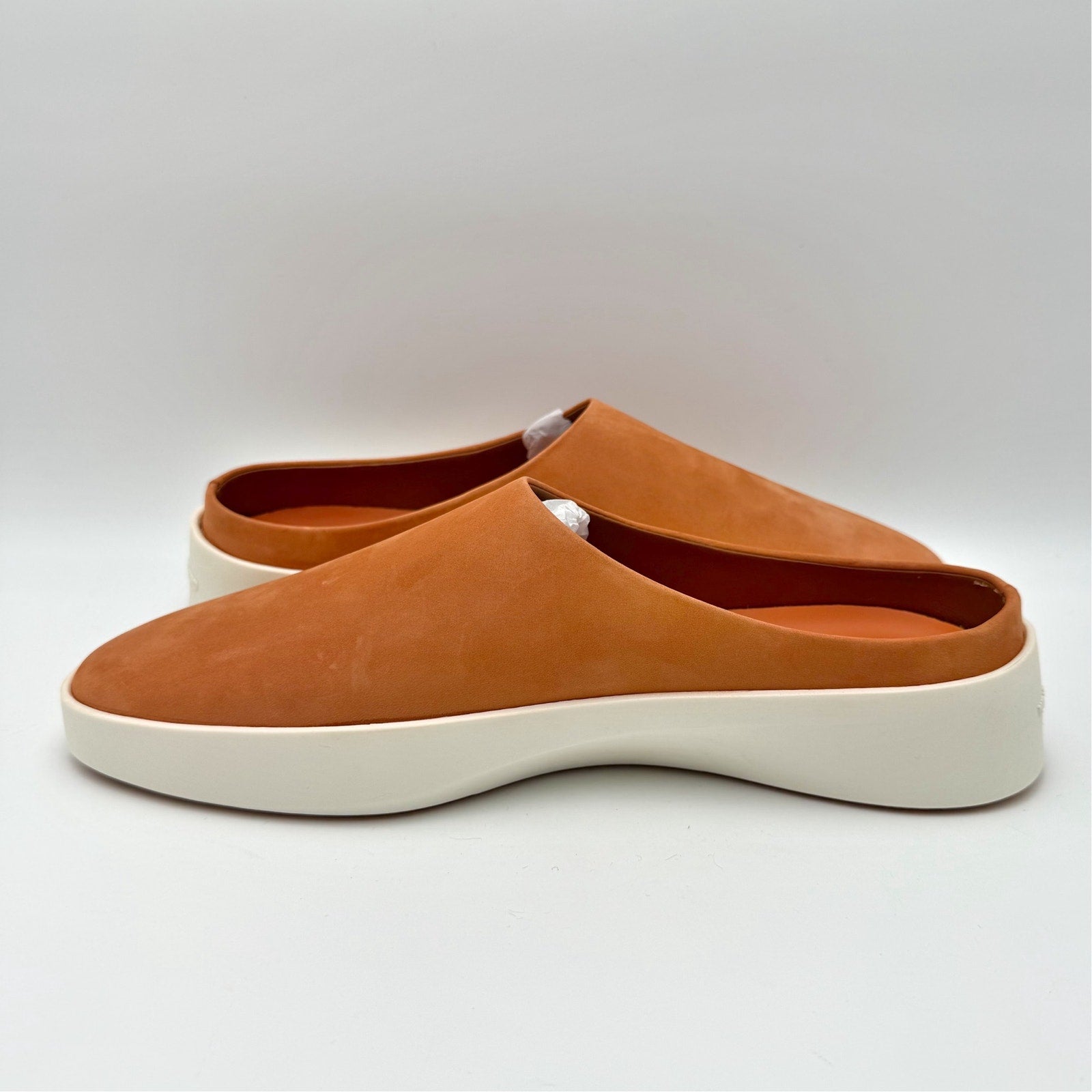 Wolf & Shepherd Cruise Mule Slip On Shoes Mens 8 Womens 10 Orange Suede NIB