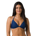 PRANA Women's Lexie Halter Bikini Top Medium Blue Belize UPF 50+ NWT