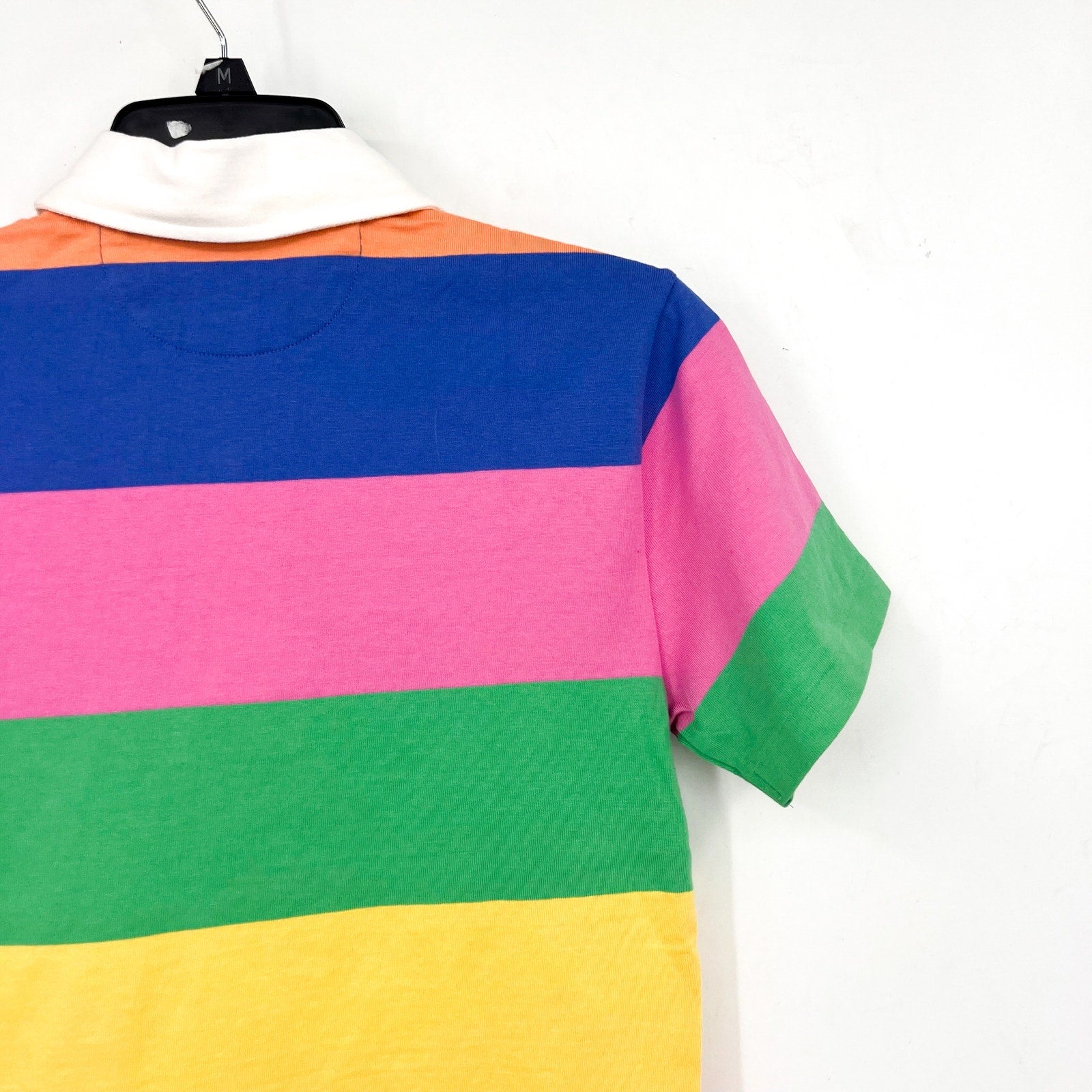 POLO RALPH LAUREN Kids Short-Sleeve Rugby Polo Shirt Medium Striped Cotton NWT