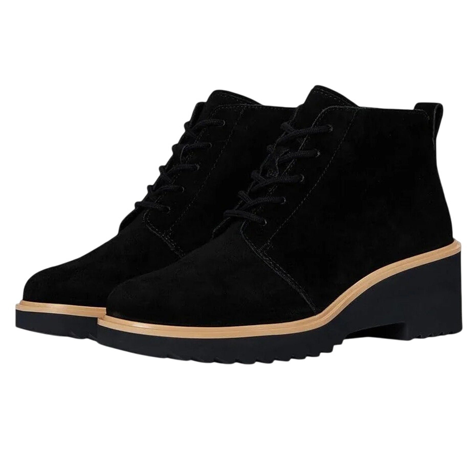 TOMS Womens Maude Lace-Up Ankle Boots SIZE 8.5 EU 39 Black Suede NWOB