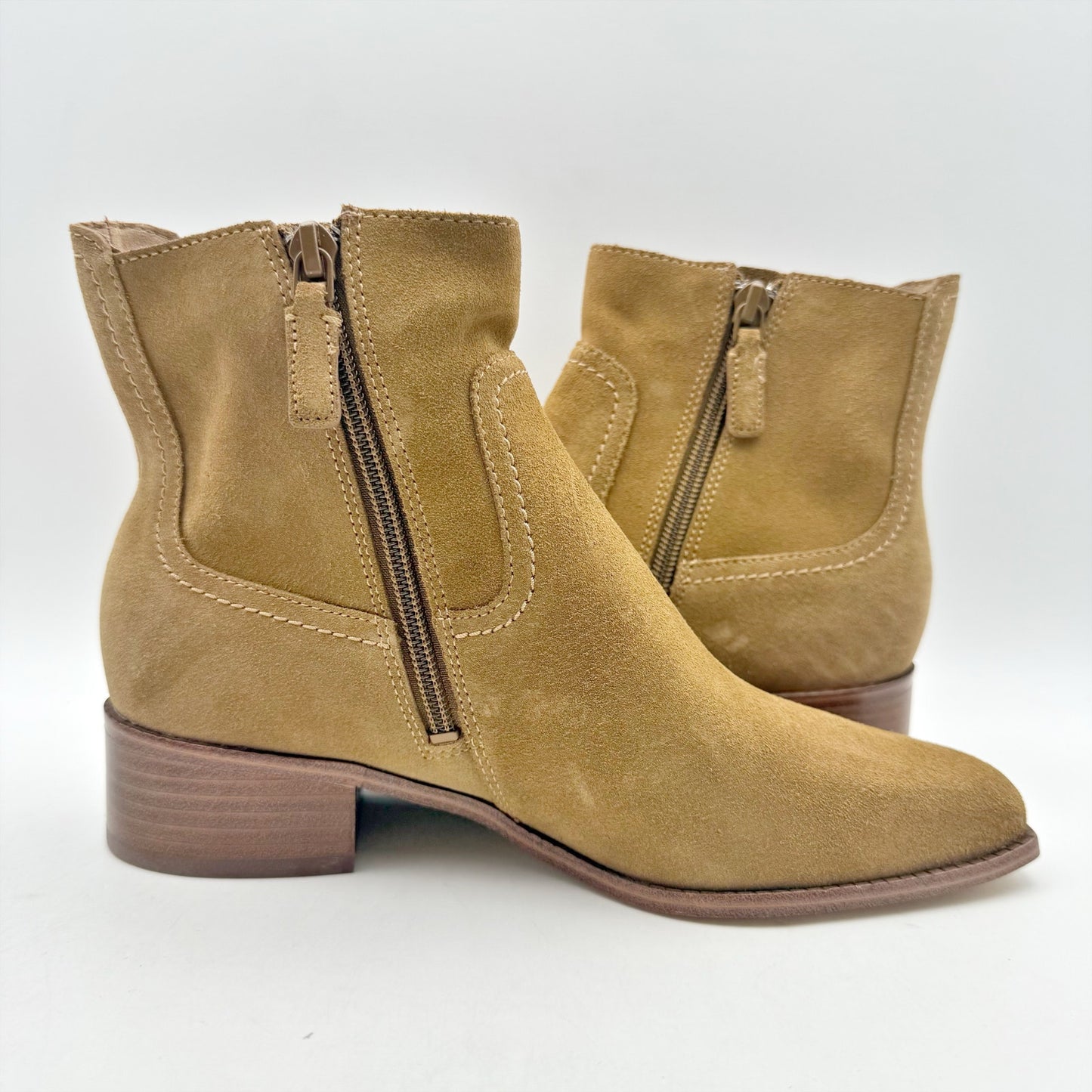 Cole Haan Womens Naia Ankle Bootie US 6 B EU 36 Brown Suede NWOB