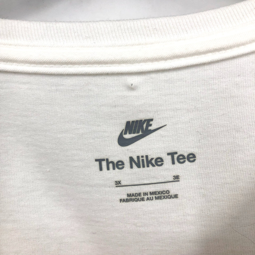 NIKE Women's Club Essentials Logo T-shirt 3X White Short Sleeve NWT
