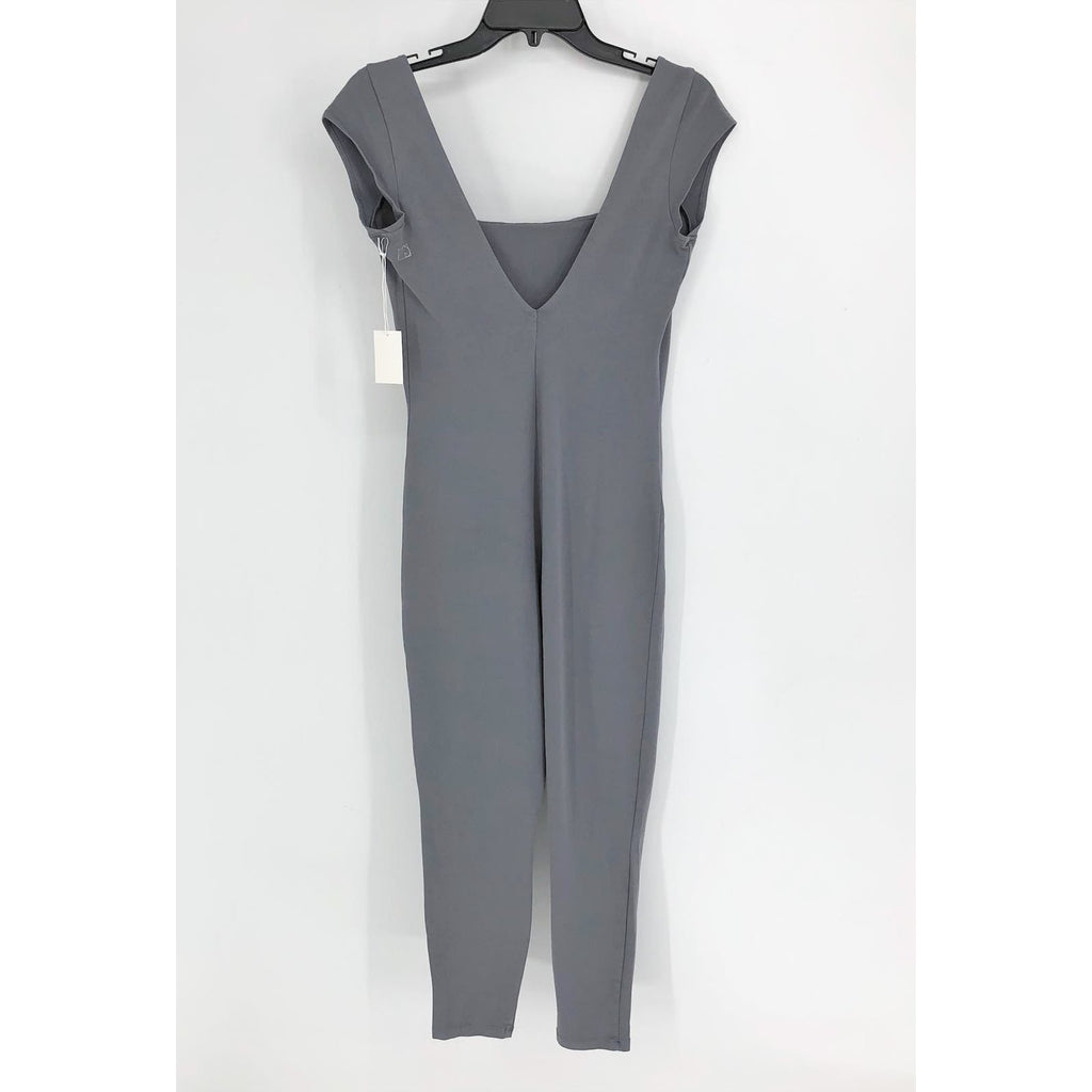 LACAUSA Womens Flow Yoga Gaia Unitard Medium Grey Granite Jumpsuit NWT