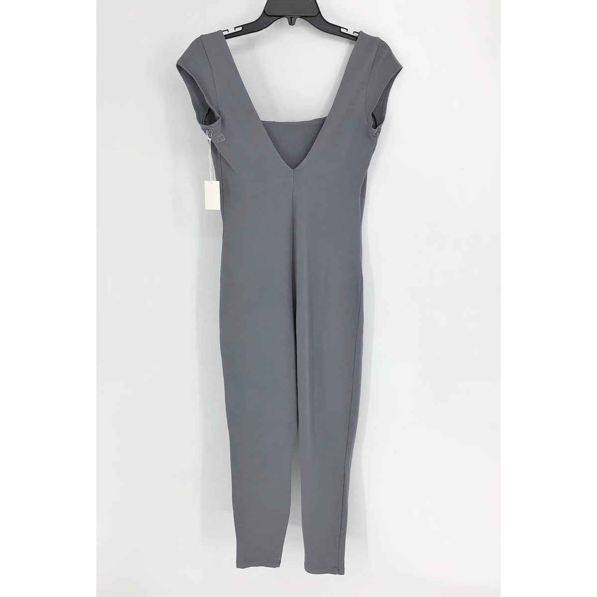 LACAUSA Womens Flow Yoga Gaia Unitard Medium Grey Granite Jumpsuit NWT