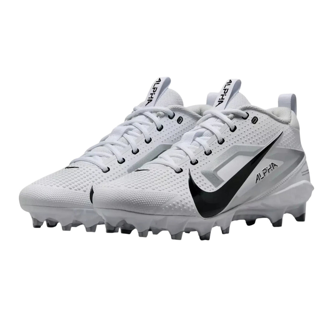 Nike Mens Alpha Menace 4 Varsity Molded Football Cleats SIZE 12 White Black NWOB