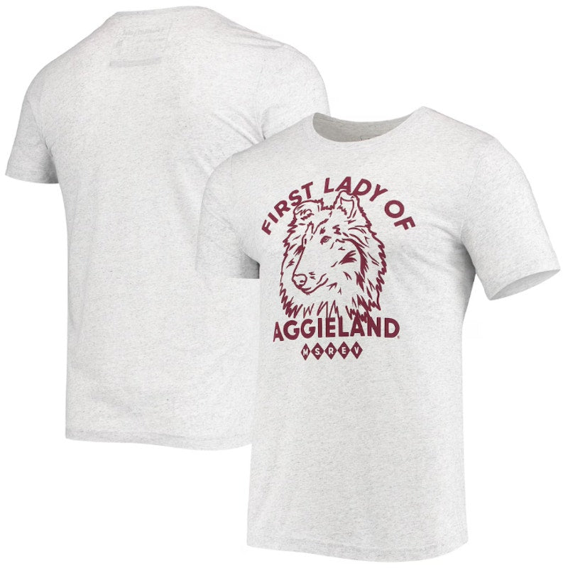 HOMEFIELD Men Texas AM Aggies Vintage First Lady Of Aggieland Tee Large Grey NWT