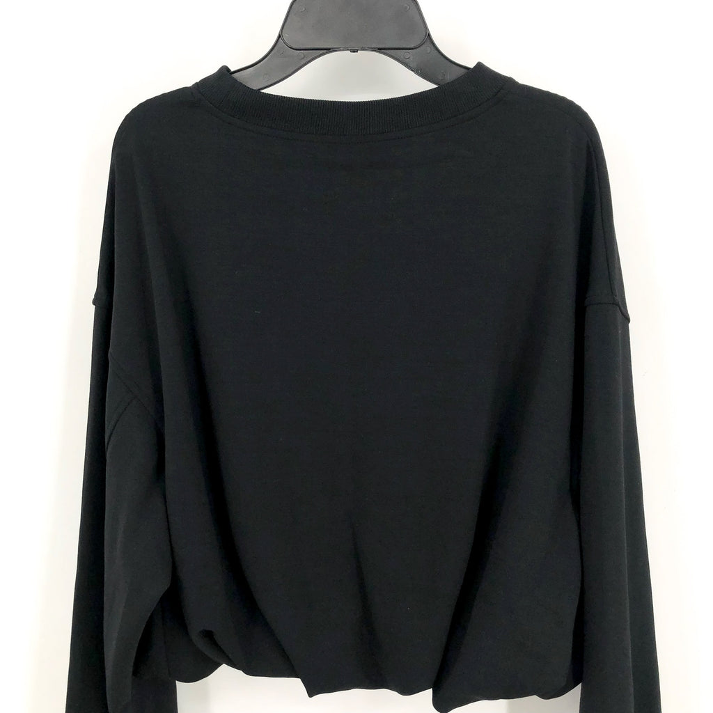 ALLSAINTS Women's Biggy Aster Sweatshirt Medium Black Tonal Logo NWT