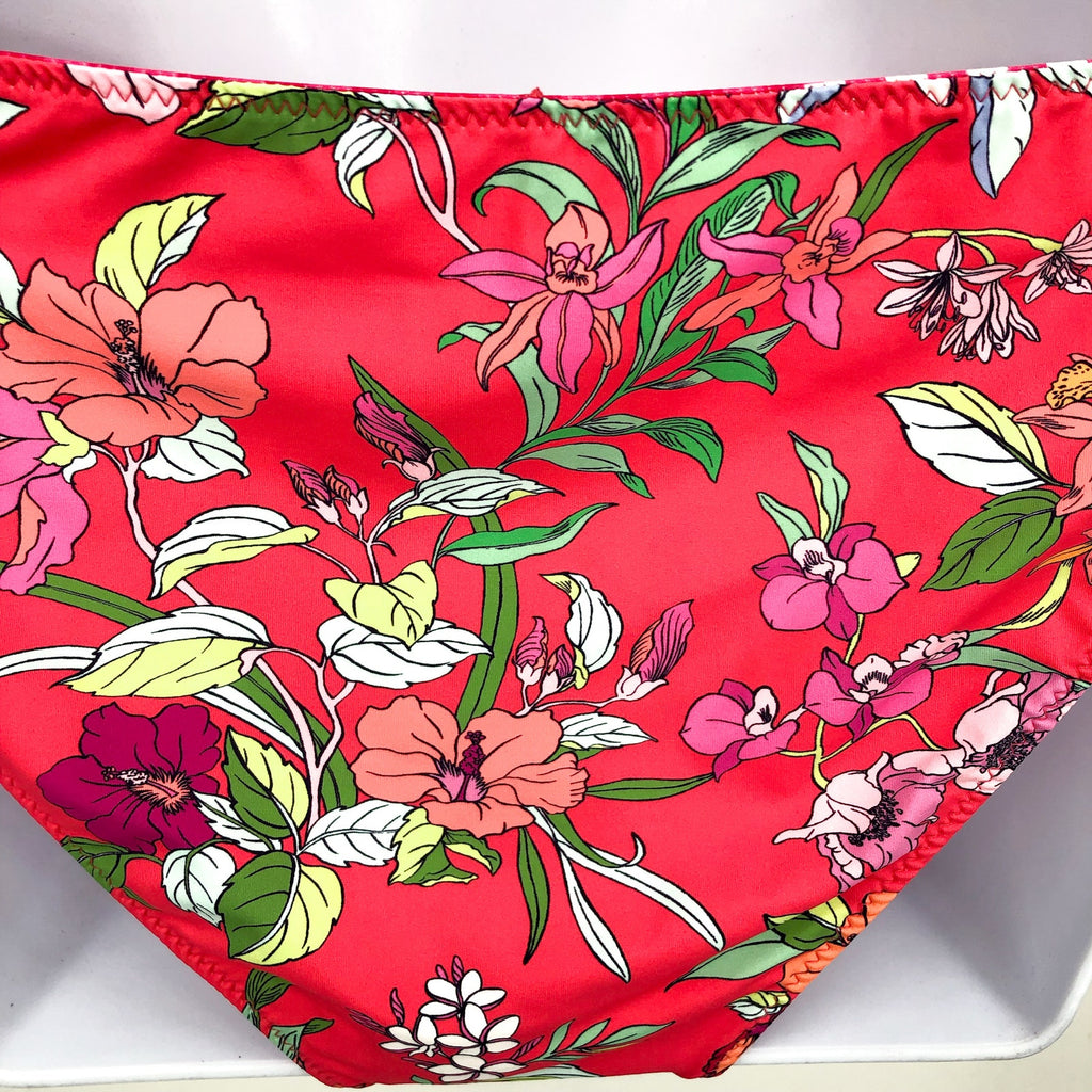 TOMMY BAHAMA Summer Floral Reversible Hipster Bottom Small Passion Pink NWT