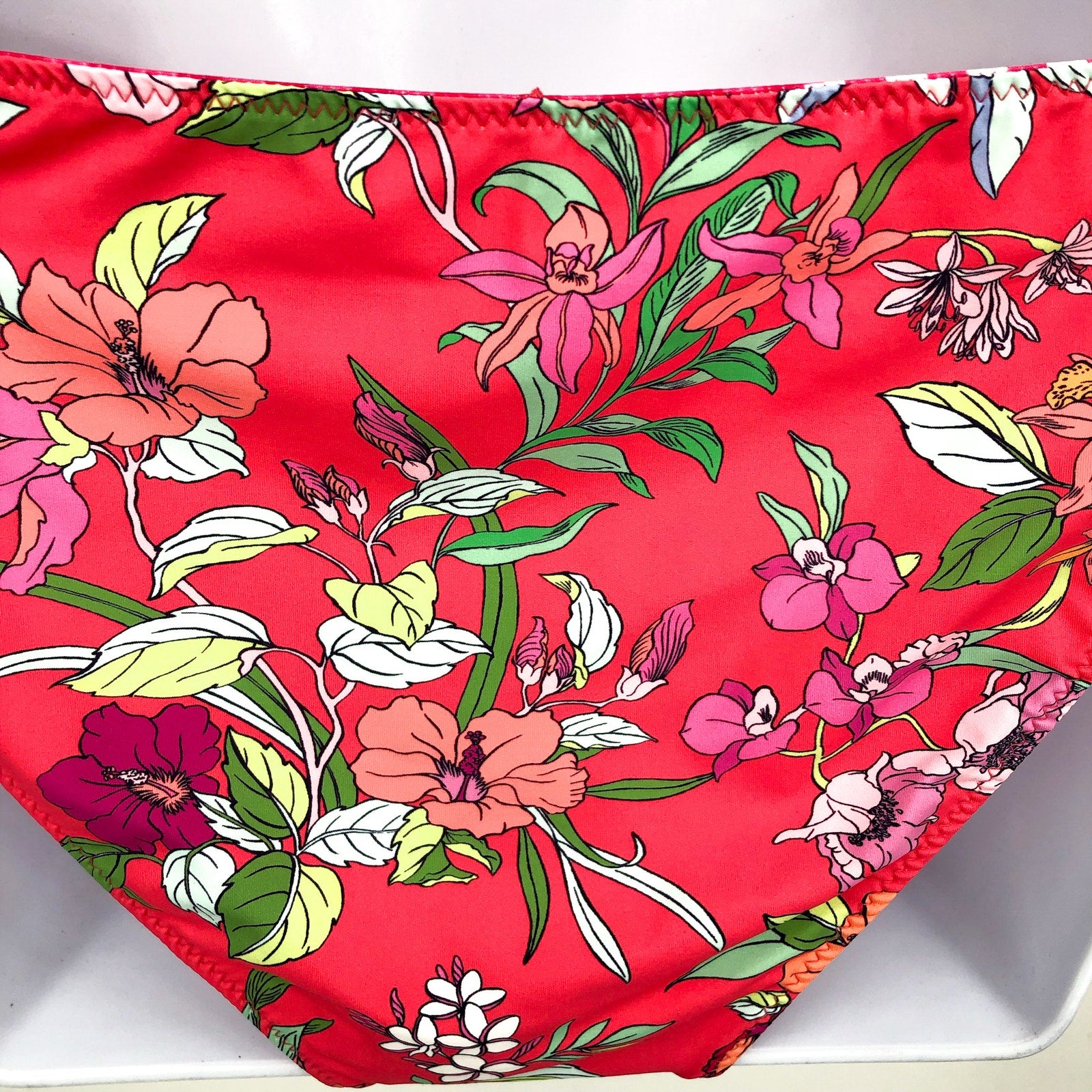 TOMMY BAHAMA Summer Floral Reversible Hipster Bottom Small Passion Pink NWT