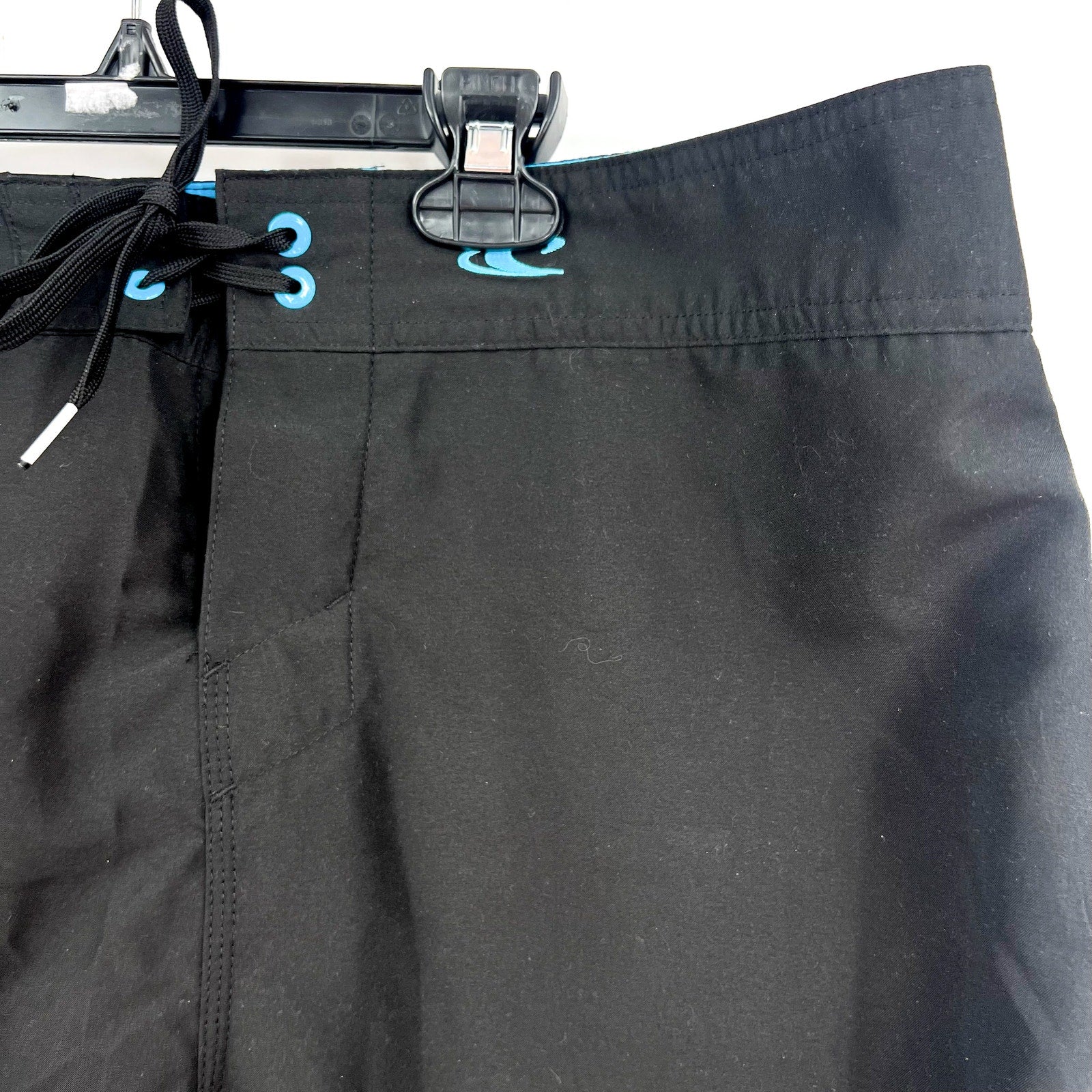 O'NEILL Mens Santa Cruz Solid 2.0 Boardshorts Size 36 Black Blue Drawstring NWOT