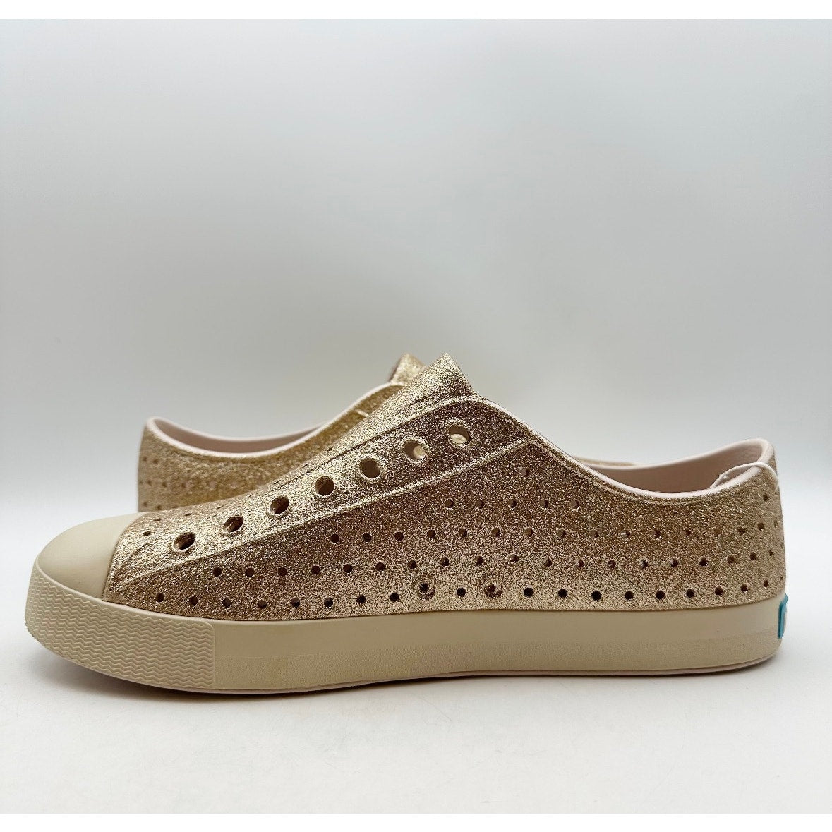 NATIVE Men's Jefferson Slip On Shoes Size 10 Rock Salt Bling Rose Gold NWOB