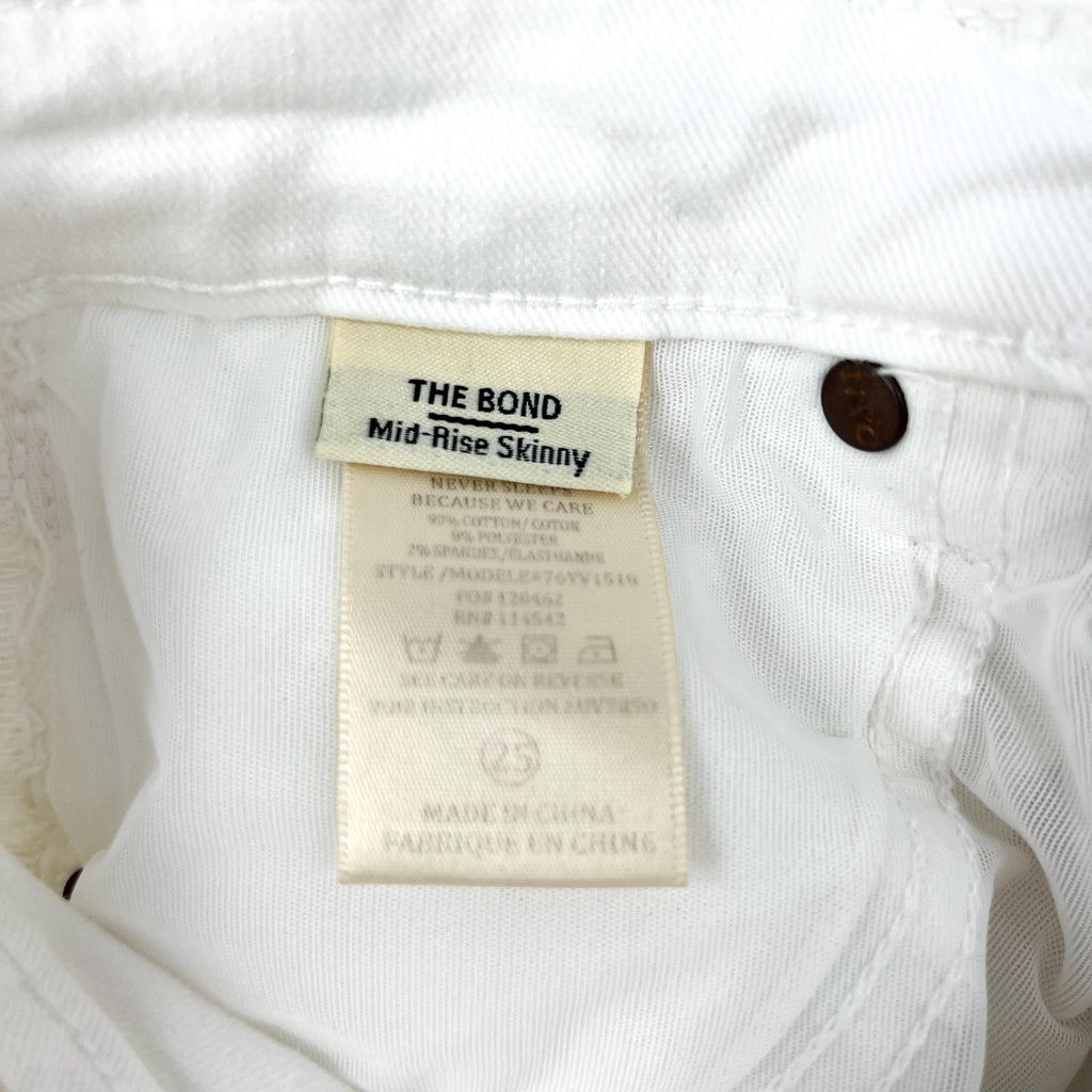 BLANKNYC Womens Bond Skinny Jeans Size 25 US 0 White Stretch Mid Rise NWOT
