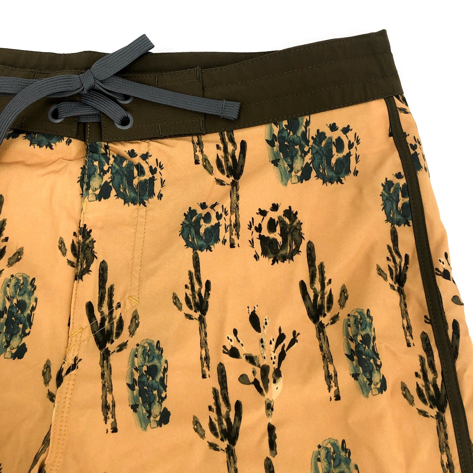 PRANA Men's Vintage Board Short Size 32 Yellow Morro Cactus 6" Inseam NWT