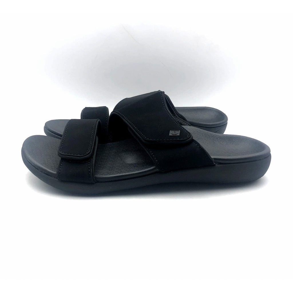 Spenco Womens KHOLO NUEVO Comfort Slide Sandals Size 7.5 WIDE Black NWT