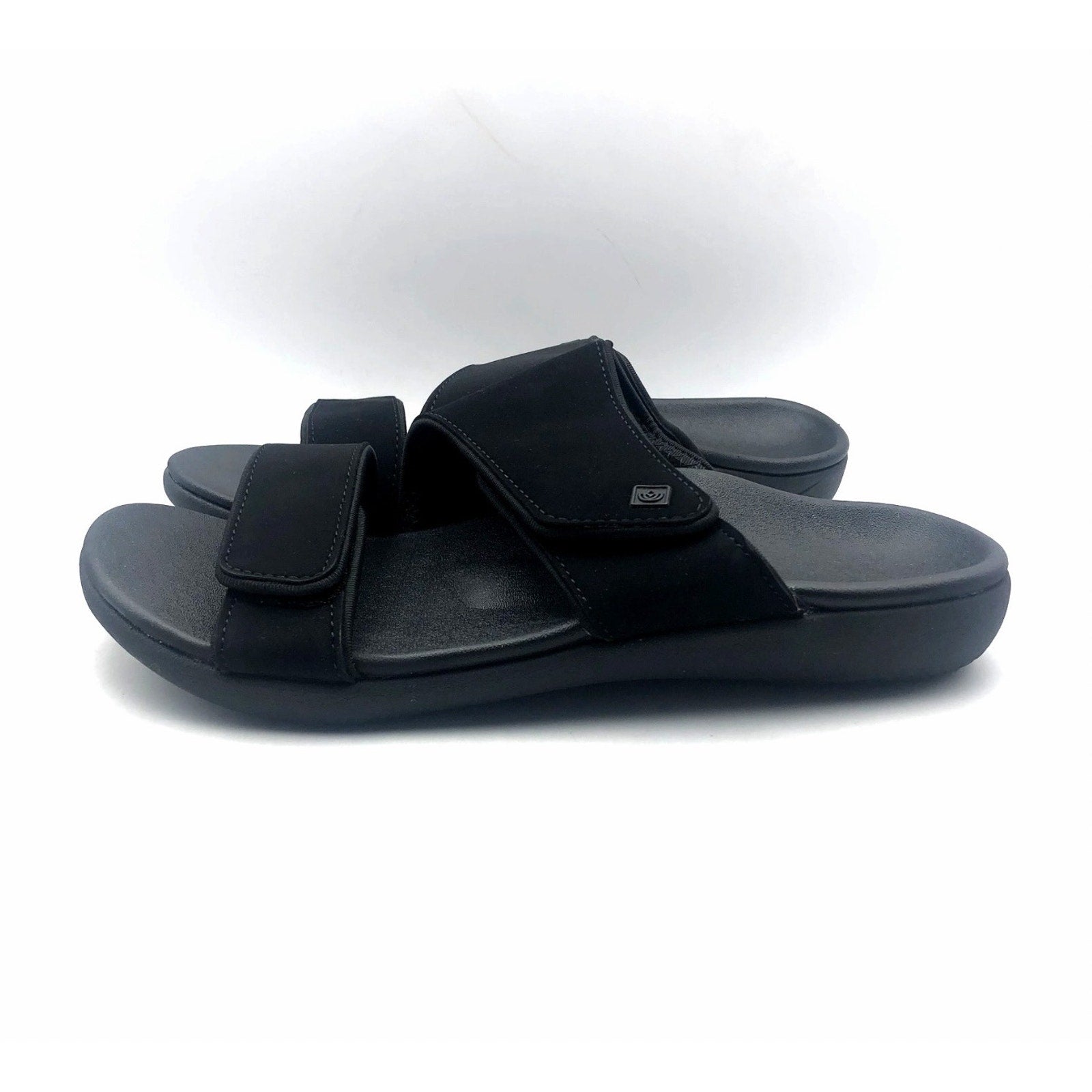 Spenco Womens KHOLO NUEVO Comfort Slide Sandals Size 7.5 WIDE Black NWT