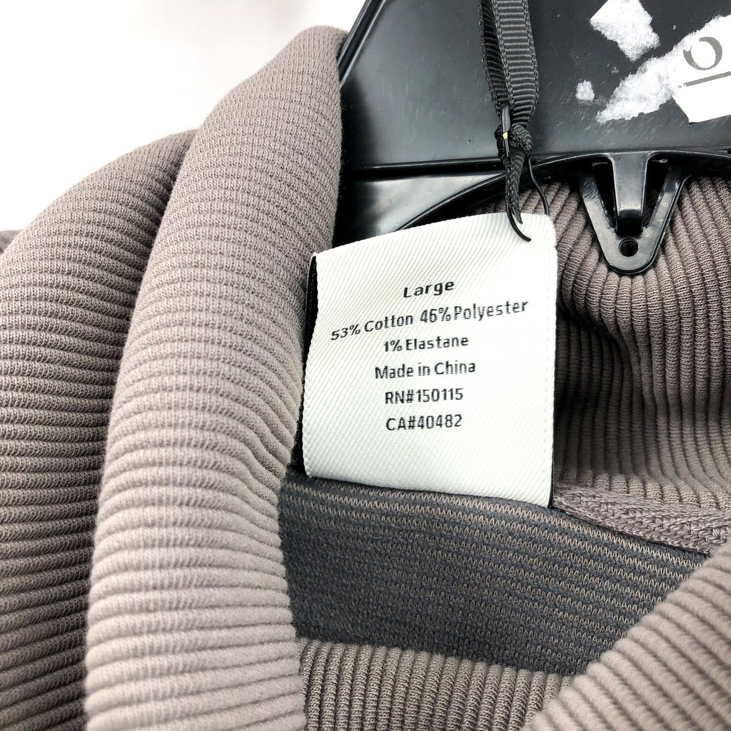 VARLEY Women's Milton Sweatshirt Large Deep Charcoal Ottoman Rib Long Sleeve NWT