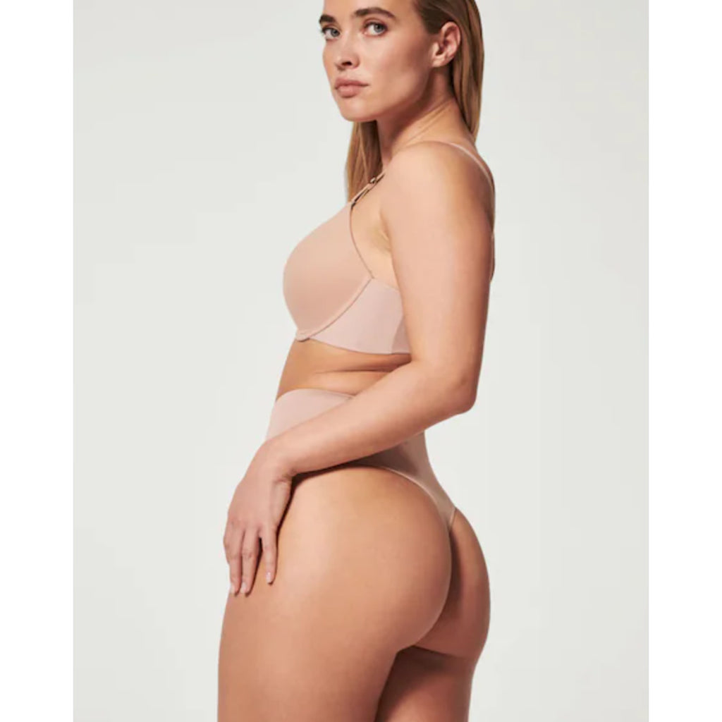 SPANX Women's EcoCare Seamless Shaping Thong Small Toasted Oatmeal 40048R NWT