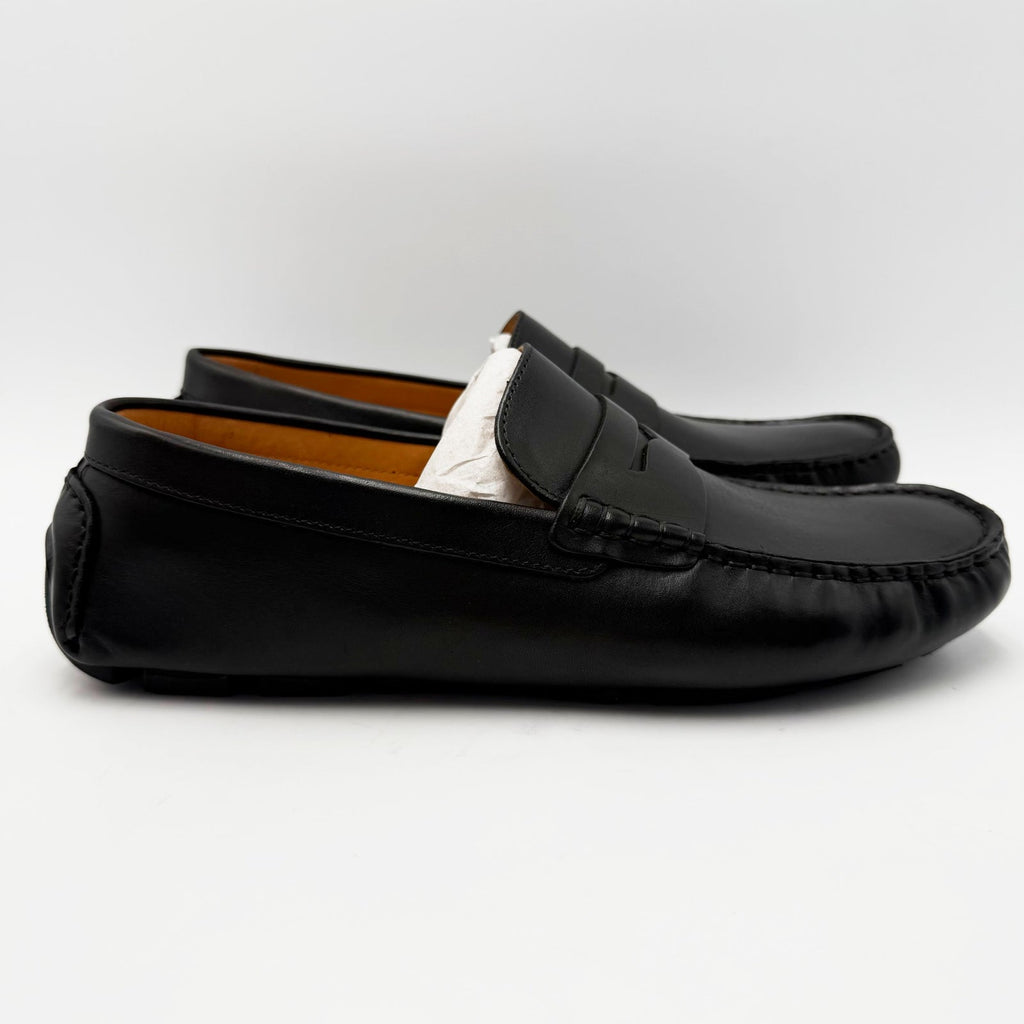 Vince Camuto Mens Vitzroy Penny Driver Loafers Size 10 EU 43 Black Leather NIB