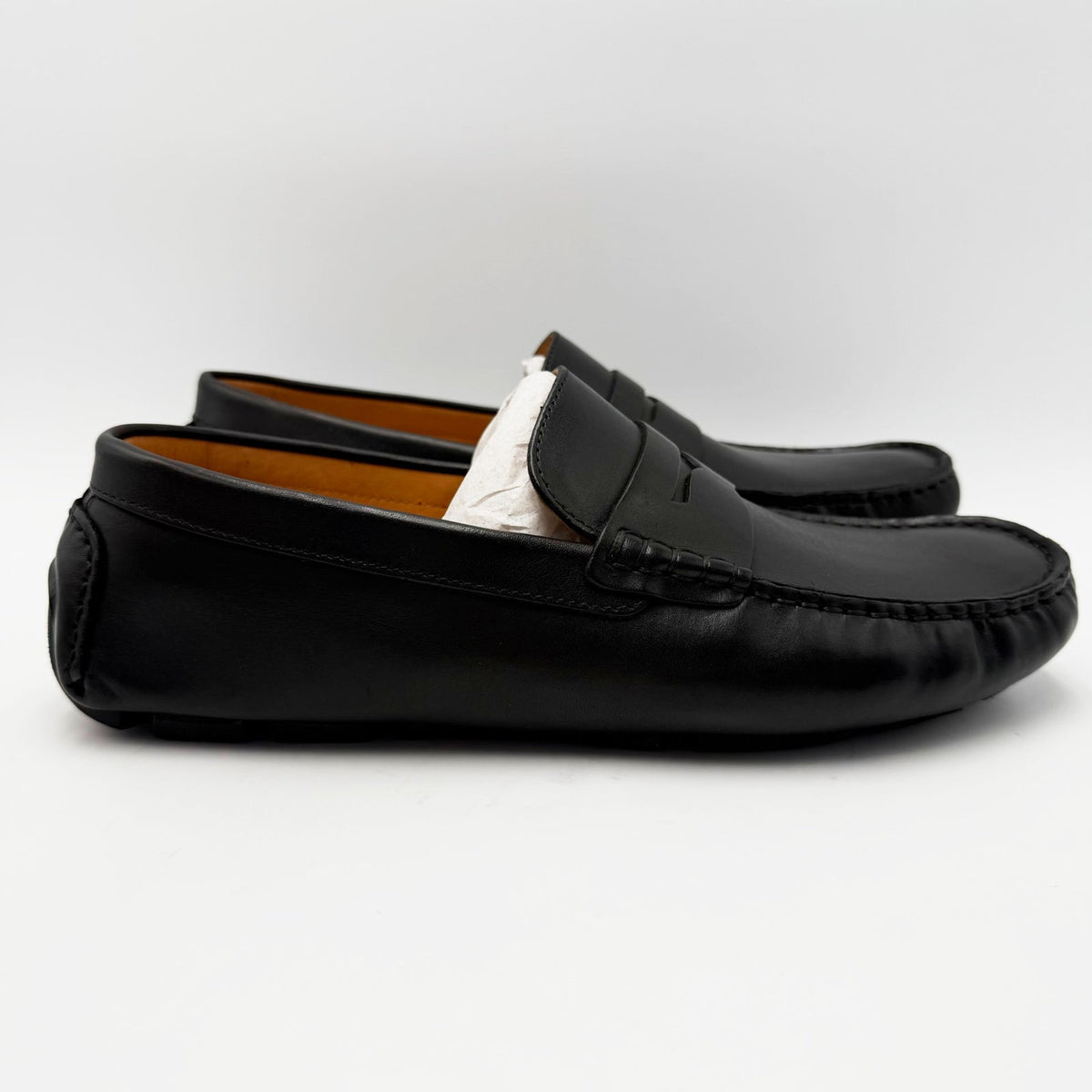 Vince Camuto Mens Vitzroy Penny Driver Loafers Size 10 EU 43 Black Leather NIB