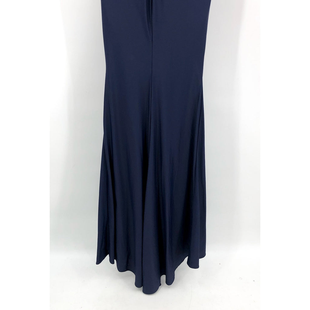 LA FEMME Strapless Sweetheart Long Dress Size 0 Navy Blue 30502 Mermaid Gown NWT