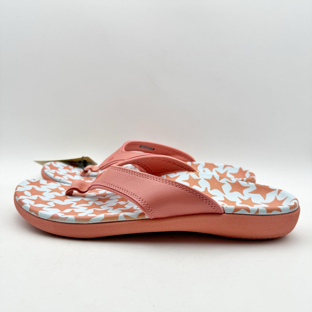 Spenco Womens Yumi Ocean Shell Thong Sandals US 12 Starfish Pink Flip Flops NWOB