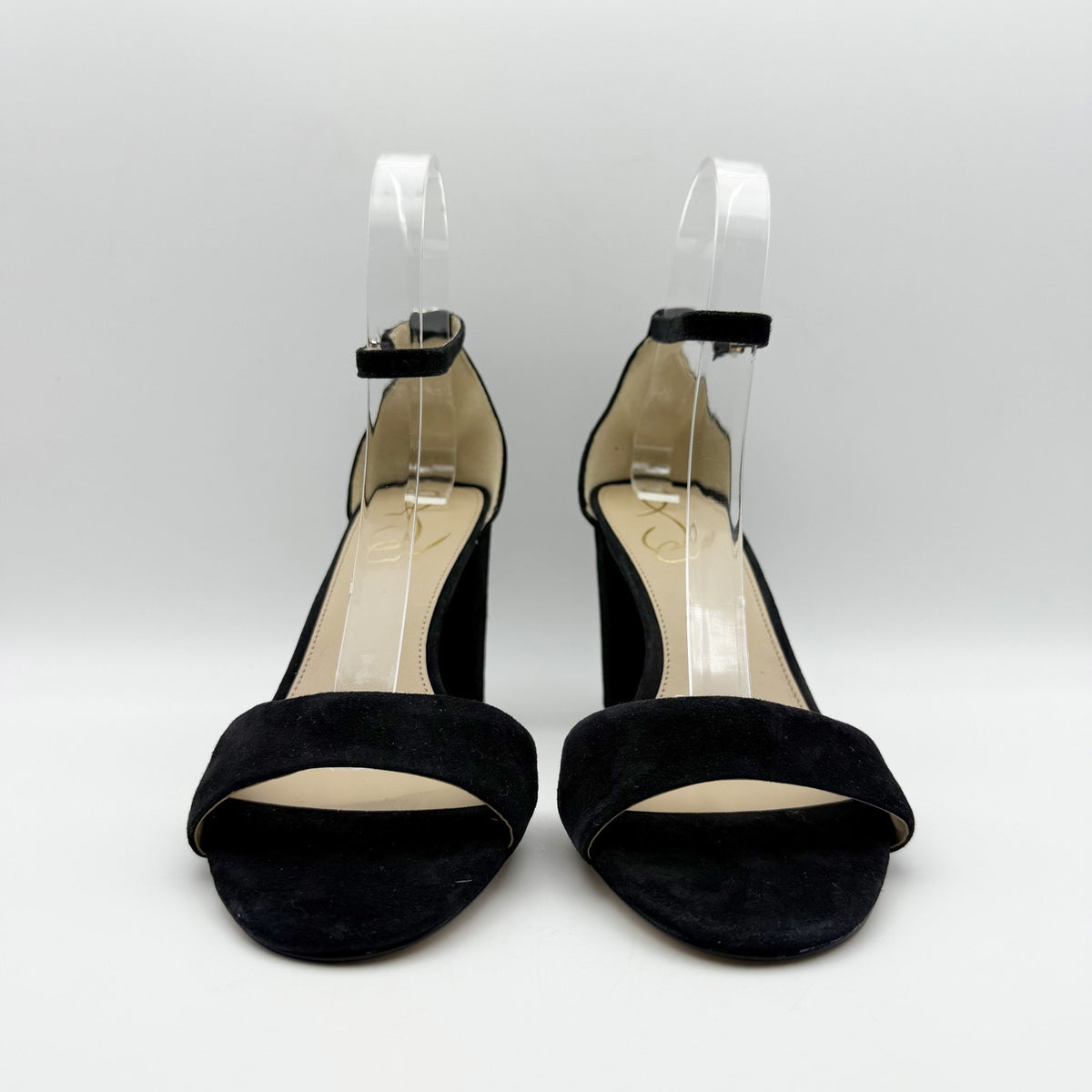Sam Edelman Womens Robyn Heels Size 10 M Black Suede Leather Ankle Strap NWOB