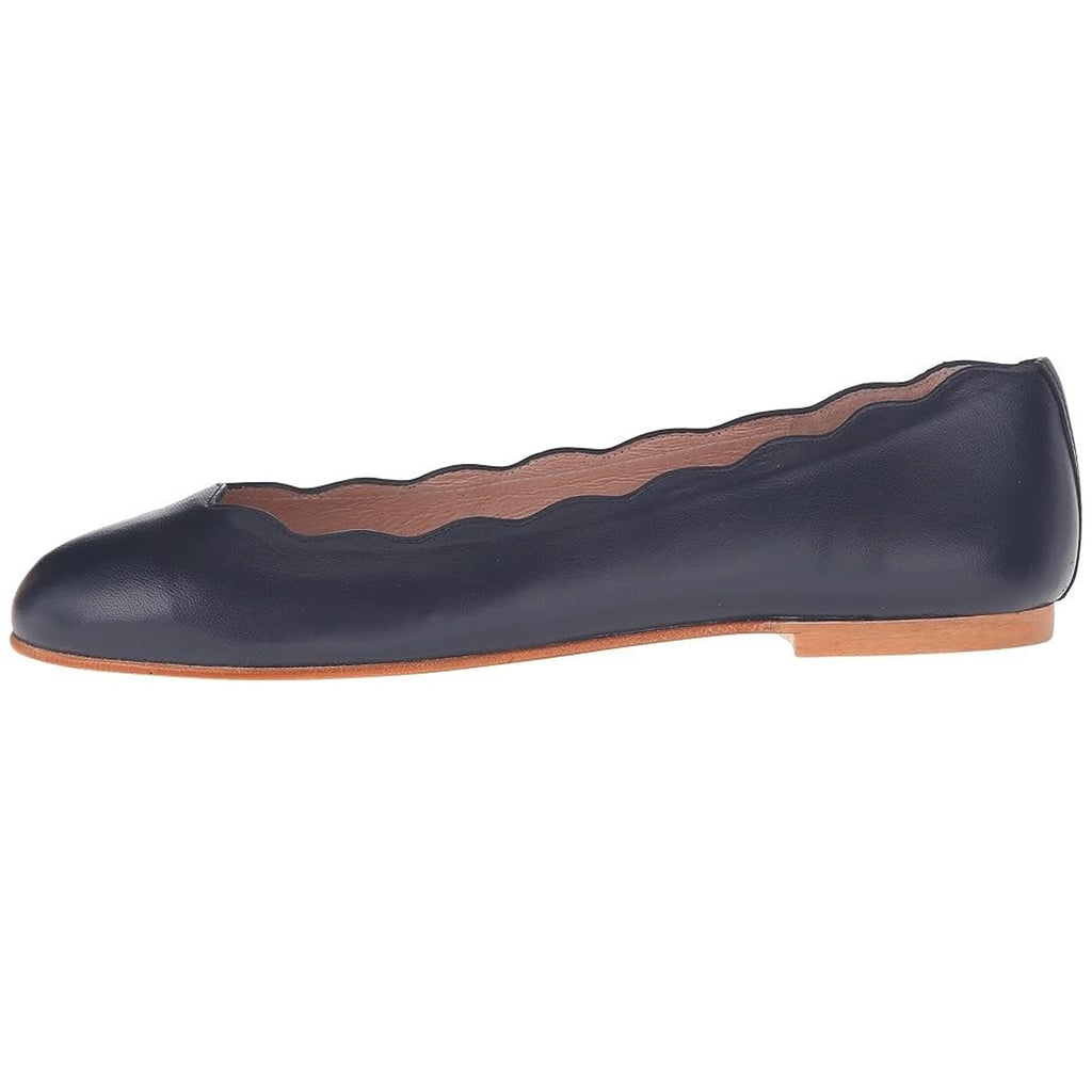 French Sole FS/NY Womens Jigsaw Flats Size 5 EU 35.5 Navy Blue Nappa Leather NIB