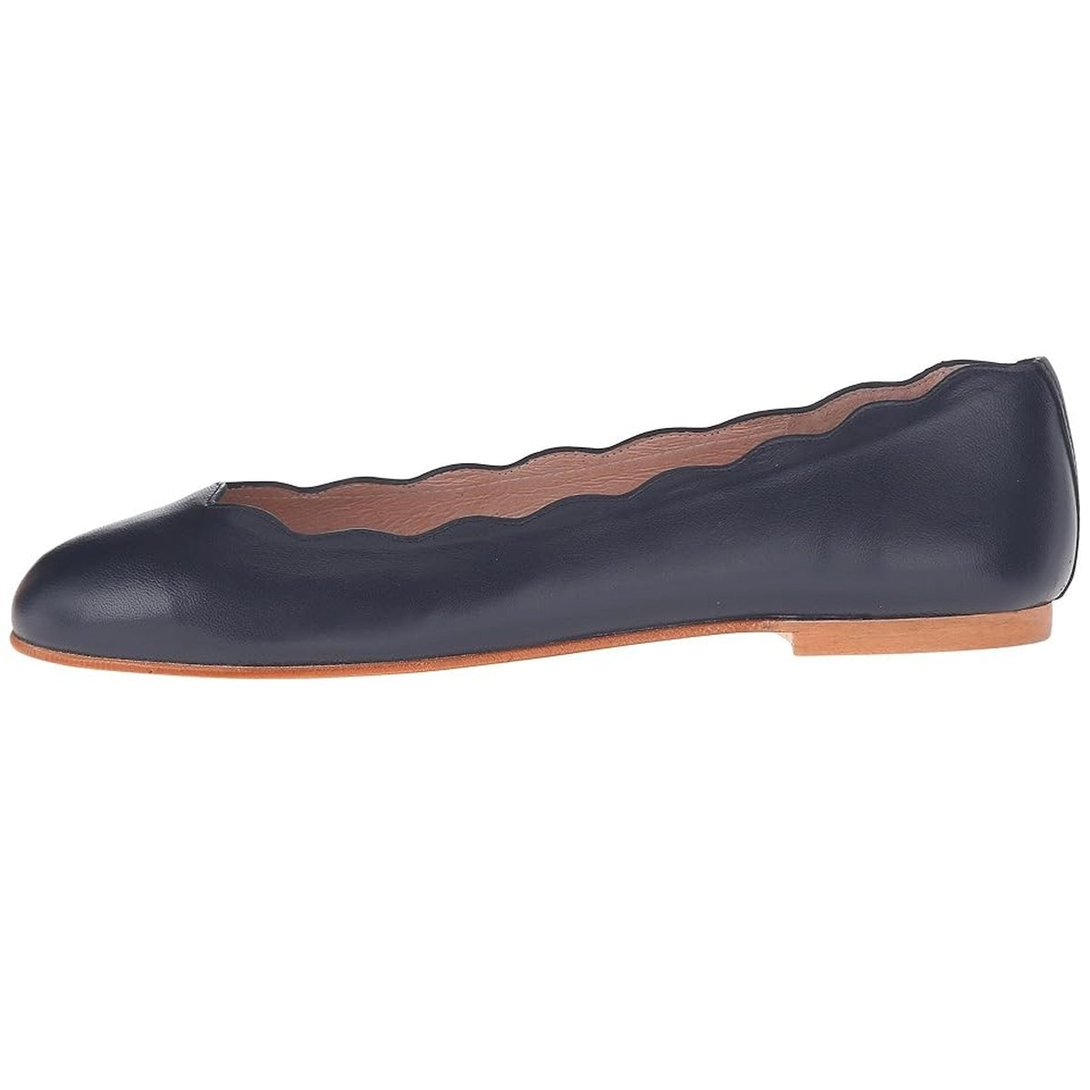 French Sole FS/NY Womens Jigsaw Flats Size 5 EU 35.5 Navy Blue Nappa Leather NIB