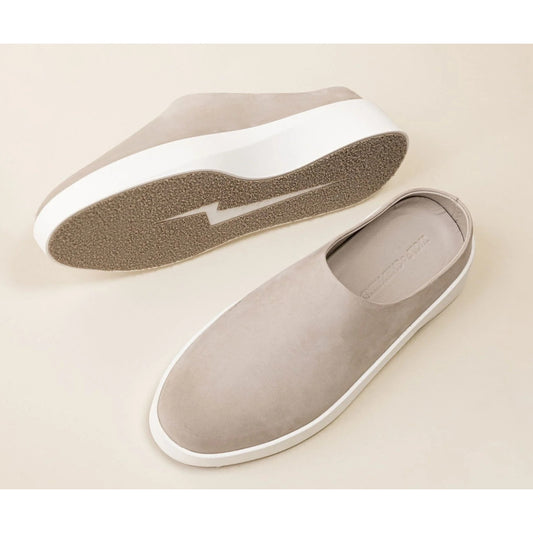 Wolf & Shepherd Mens Cruise Mule Slip On Shoes Size 12 Warm Gray Leather NIB