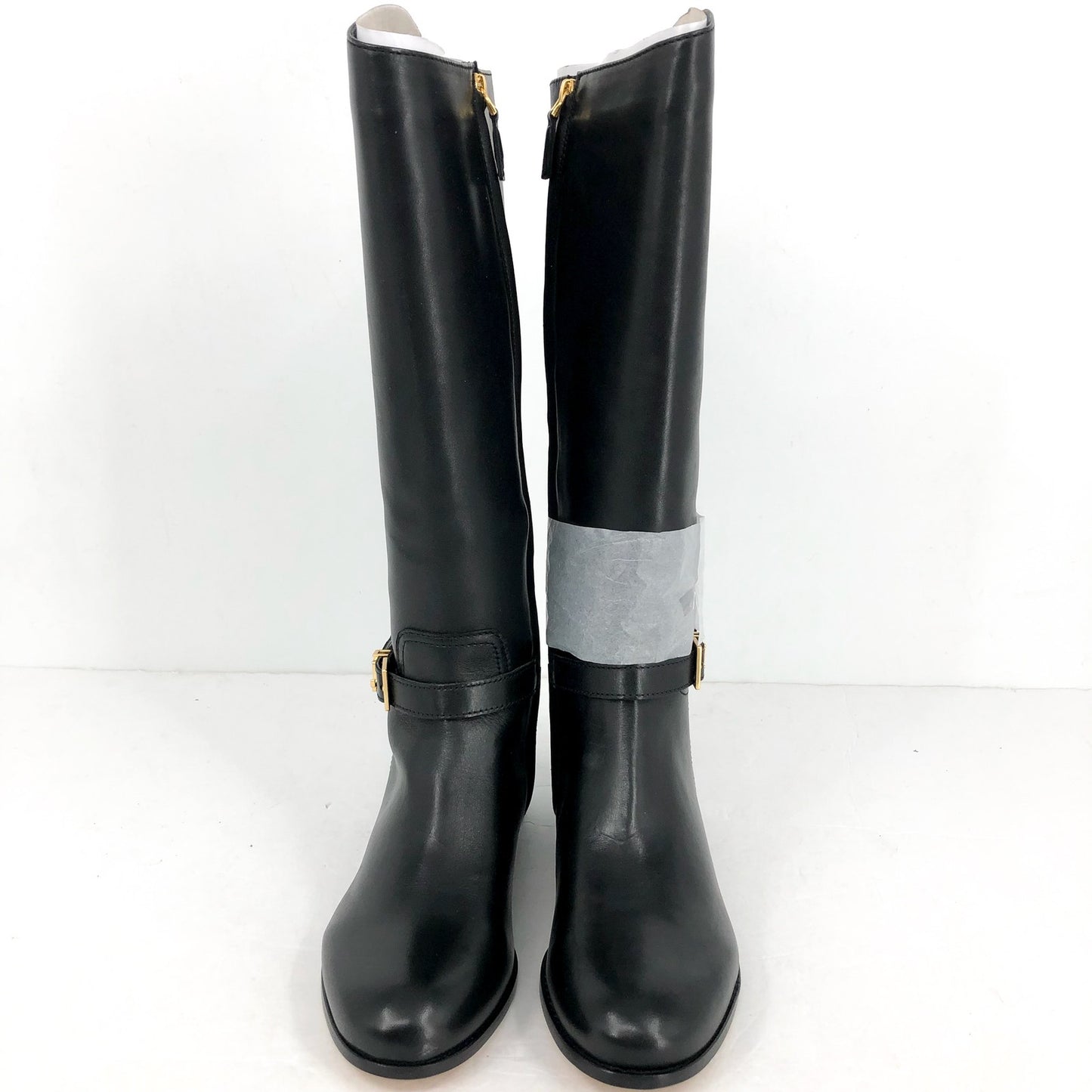 Lauren Ralph Lauren Womens Brooke Knee High Boots US 8.5 M Black Leather NIB