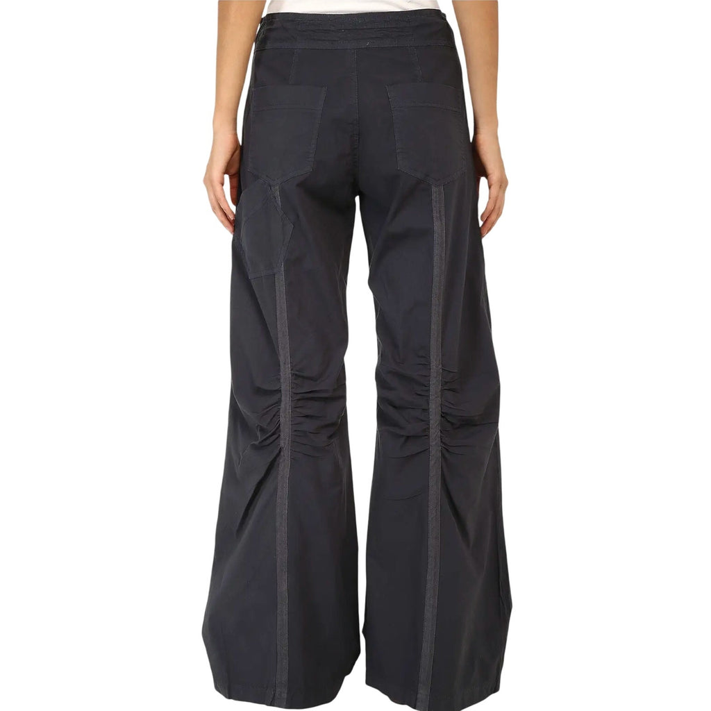 XCVI Women's Willowy Wide Leg Pants Large Charcoal Grey Stretch Poplin NWT