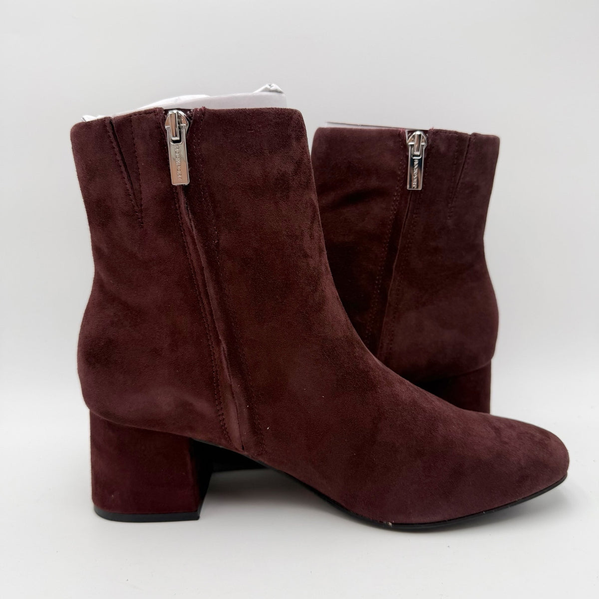 Rockport Womens Oaklei Ankle Boots Size 8.5 M Wine Red Suede NIB