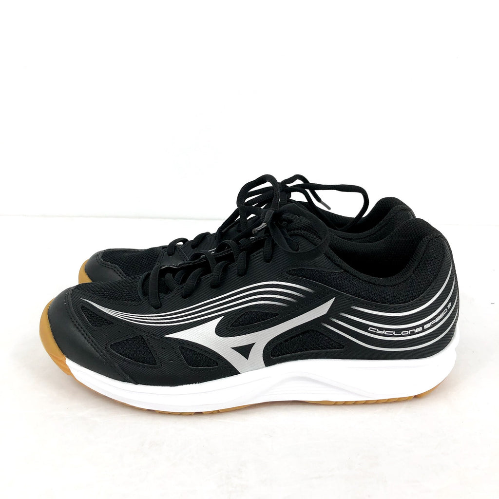 MIZUNO Womens Cyclone Speed 3 Volleyball Shoes Size 11 Black Silver Lace Up NWOB