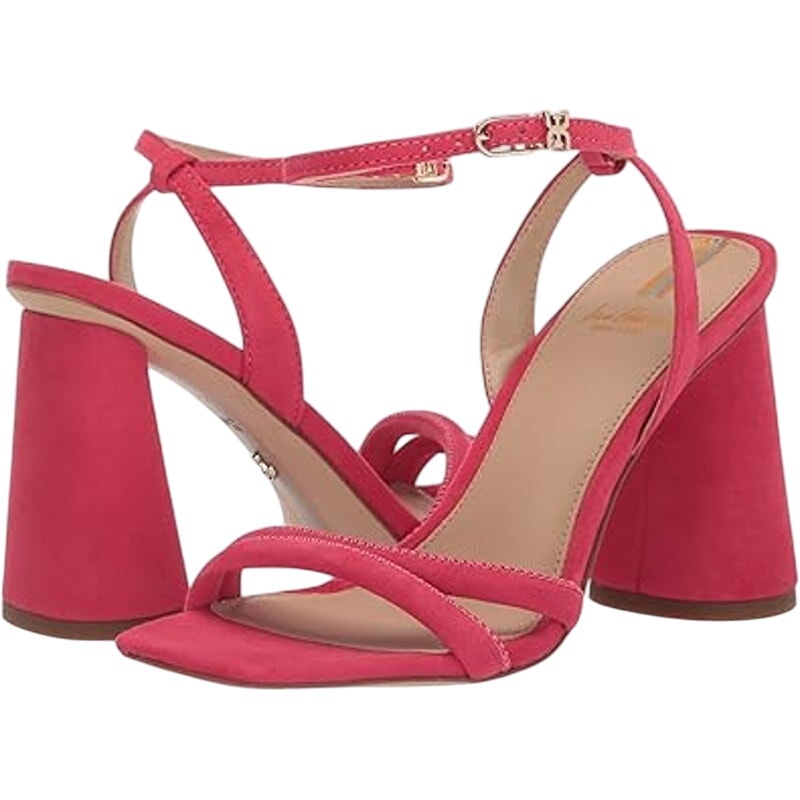 Sam Edelman Womens Kia Heeled Sandal US 6.5 EU 36.5 Pink Suede NIB