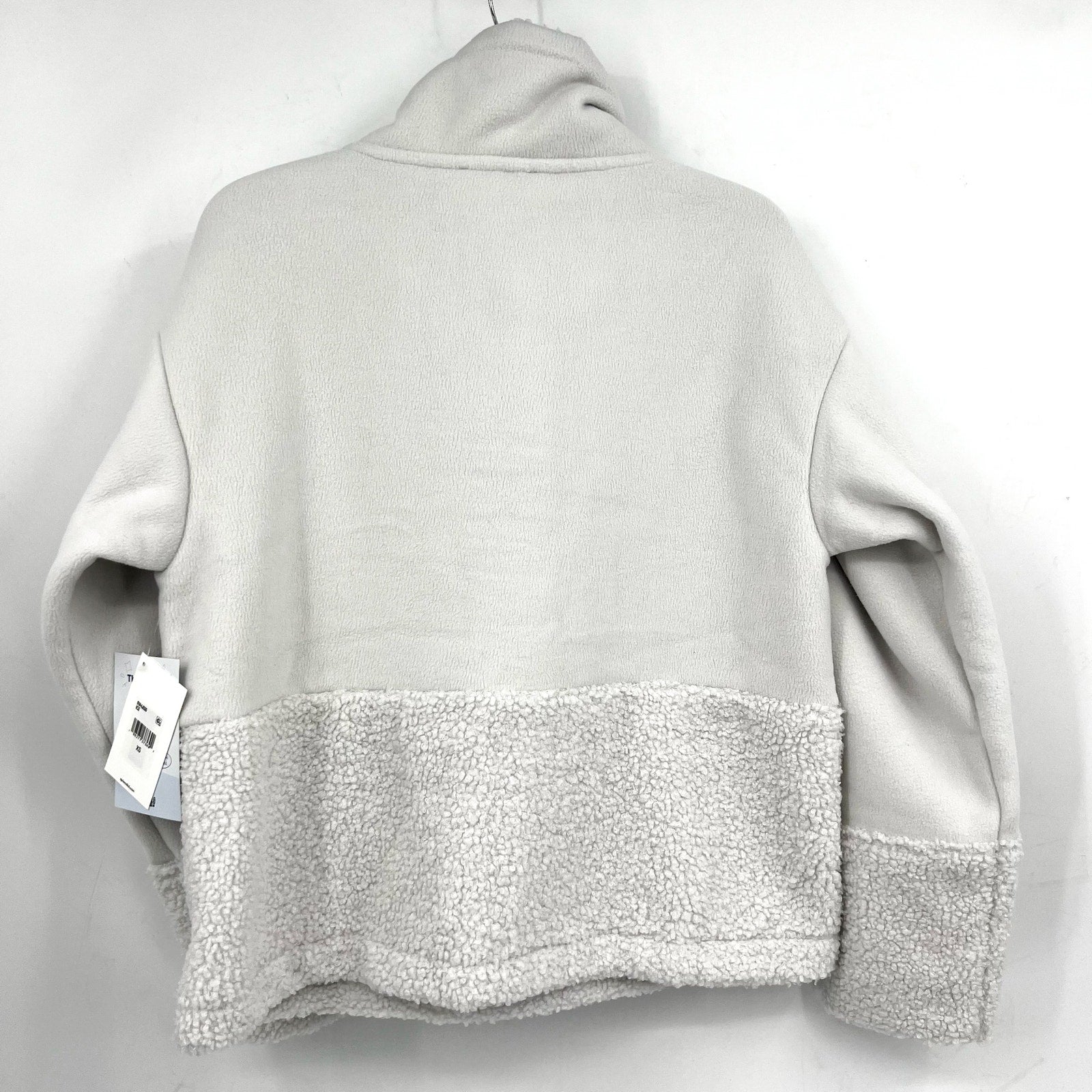 Splendid Womens Sienna Teddy Jacket Size XS Light Grey Pullover NWT
