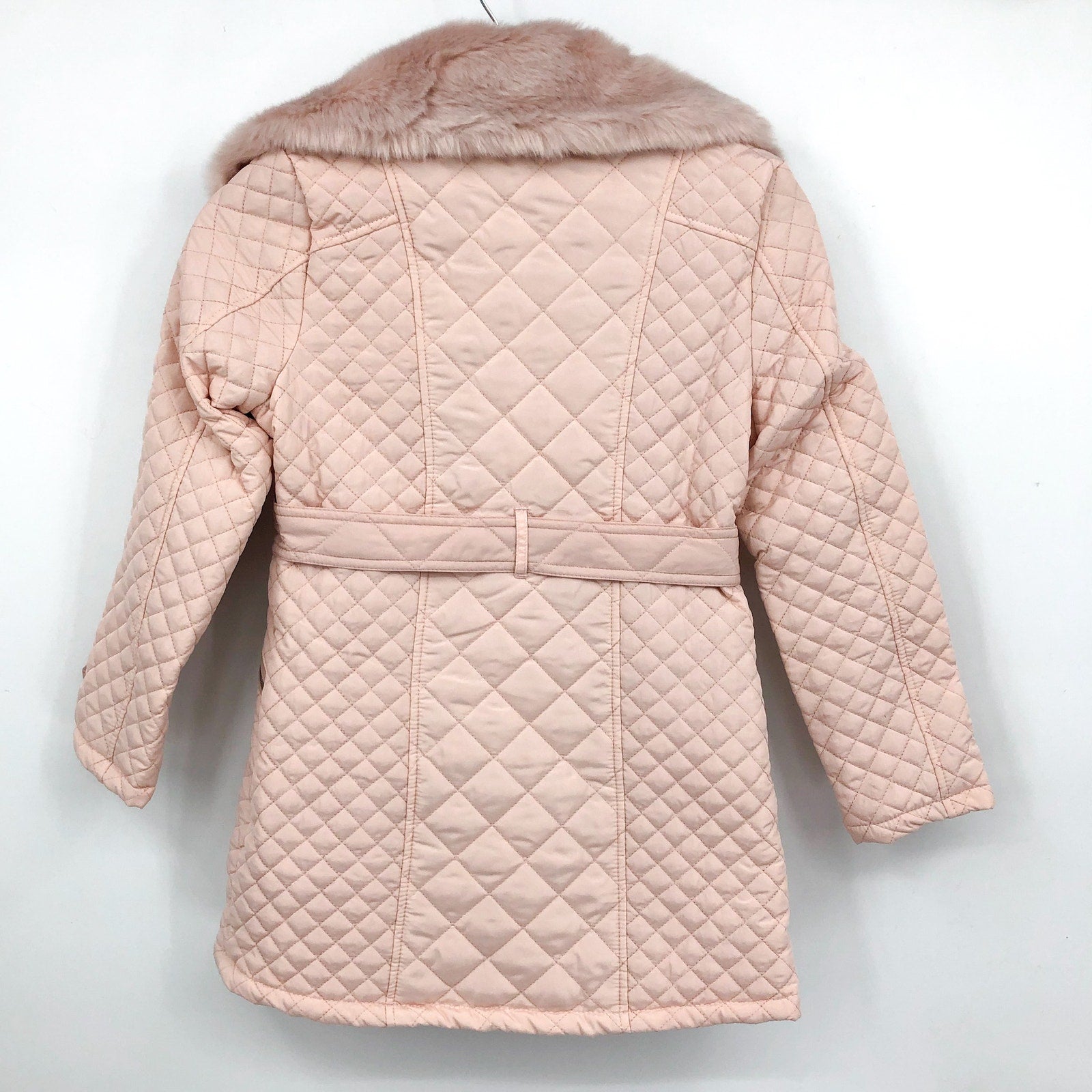 BARDOT JUNIOR Girl's Grace Quilted Coat Size 7/8 Pink Blush NWT