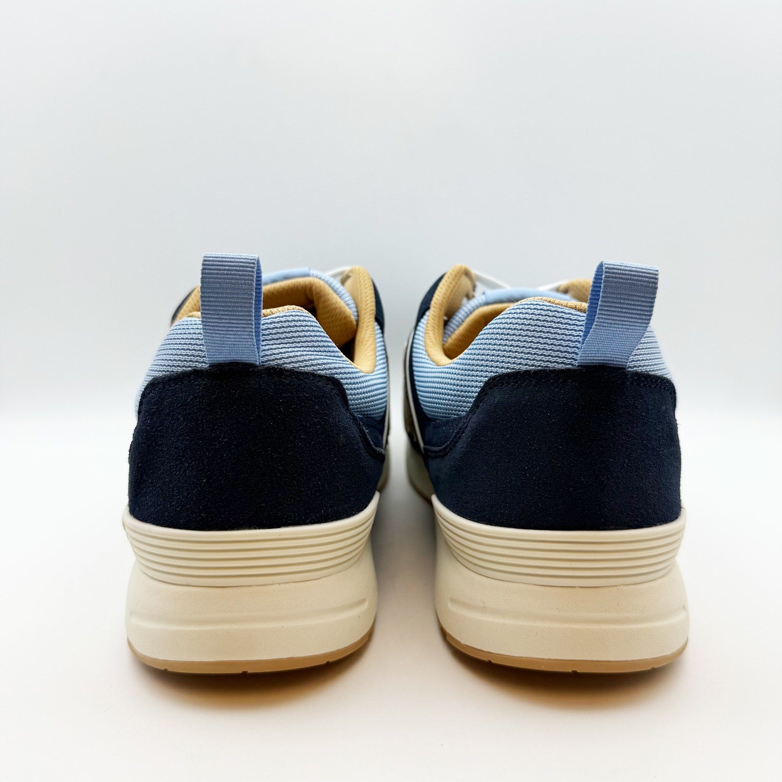 New Balance Mens Work Safety Elite Lite Shoe 8.5 Light Blue Navy Comp Toe NWOB