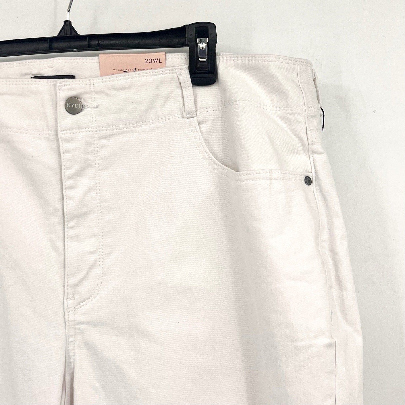 NYDJ Womens Cool Embrace Wide Leg Crop Jeans SIZE 20WL Optic White NWT