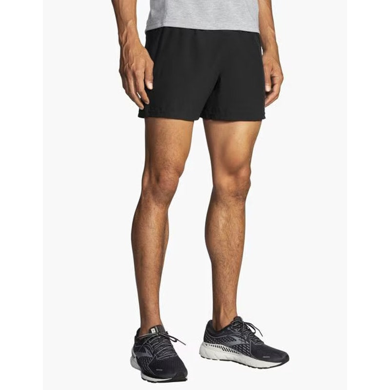 BROOKS Men's Sherpa 5" Running Shorts Small Black Athletic Stretch NWT