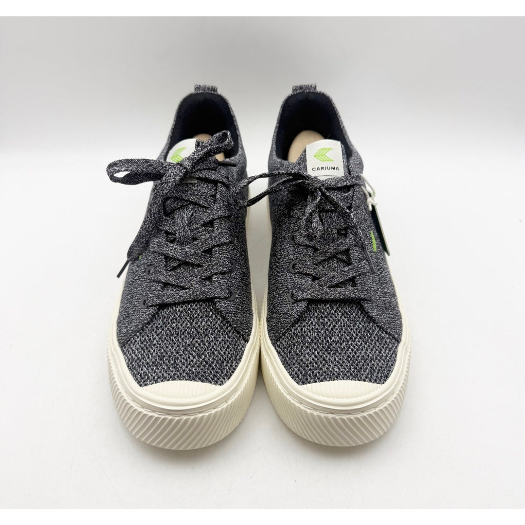 Cariuma Womens IBI Low Sneakers Size 8.5 Stone Grey Bamboo Knit Casual NIB